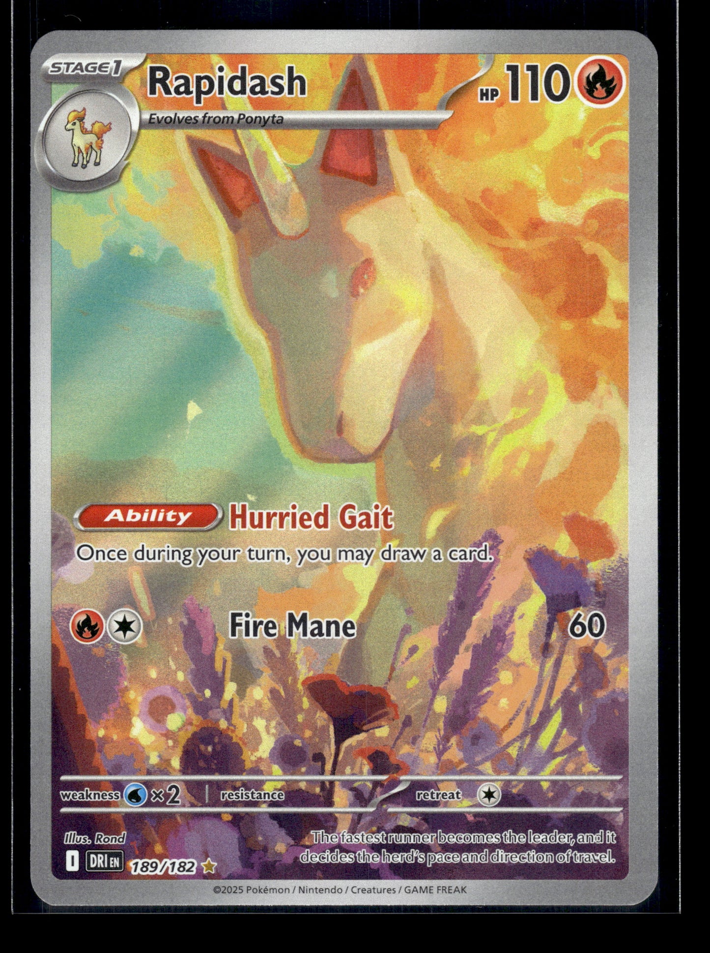 Rapidash #189/182 Destined Rivals VLP