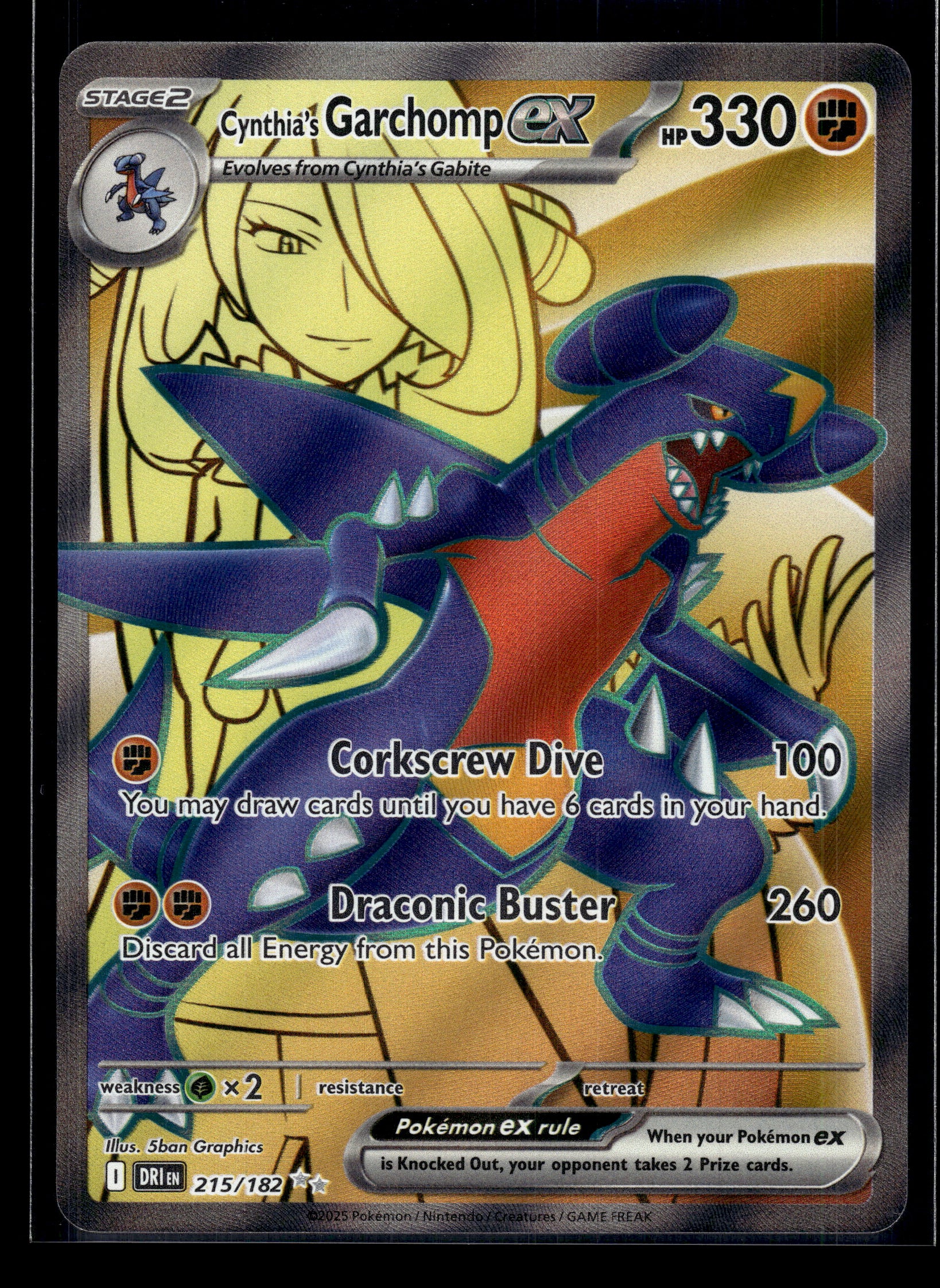 Cynthia's Garchomp ex #215/182 Destined Rivals VLP