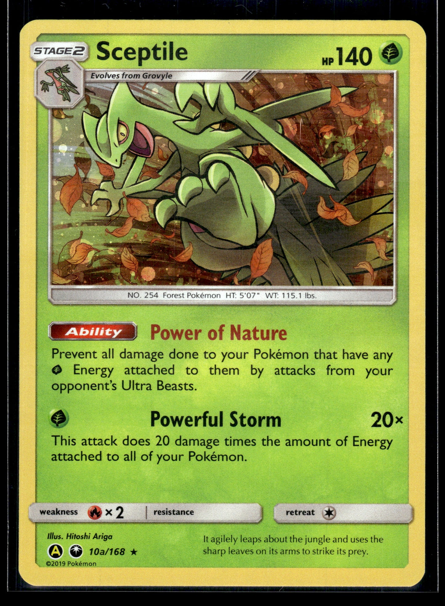 Sceptile #10a/168 Holo Celestial Storm LP