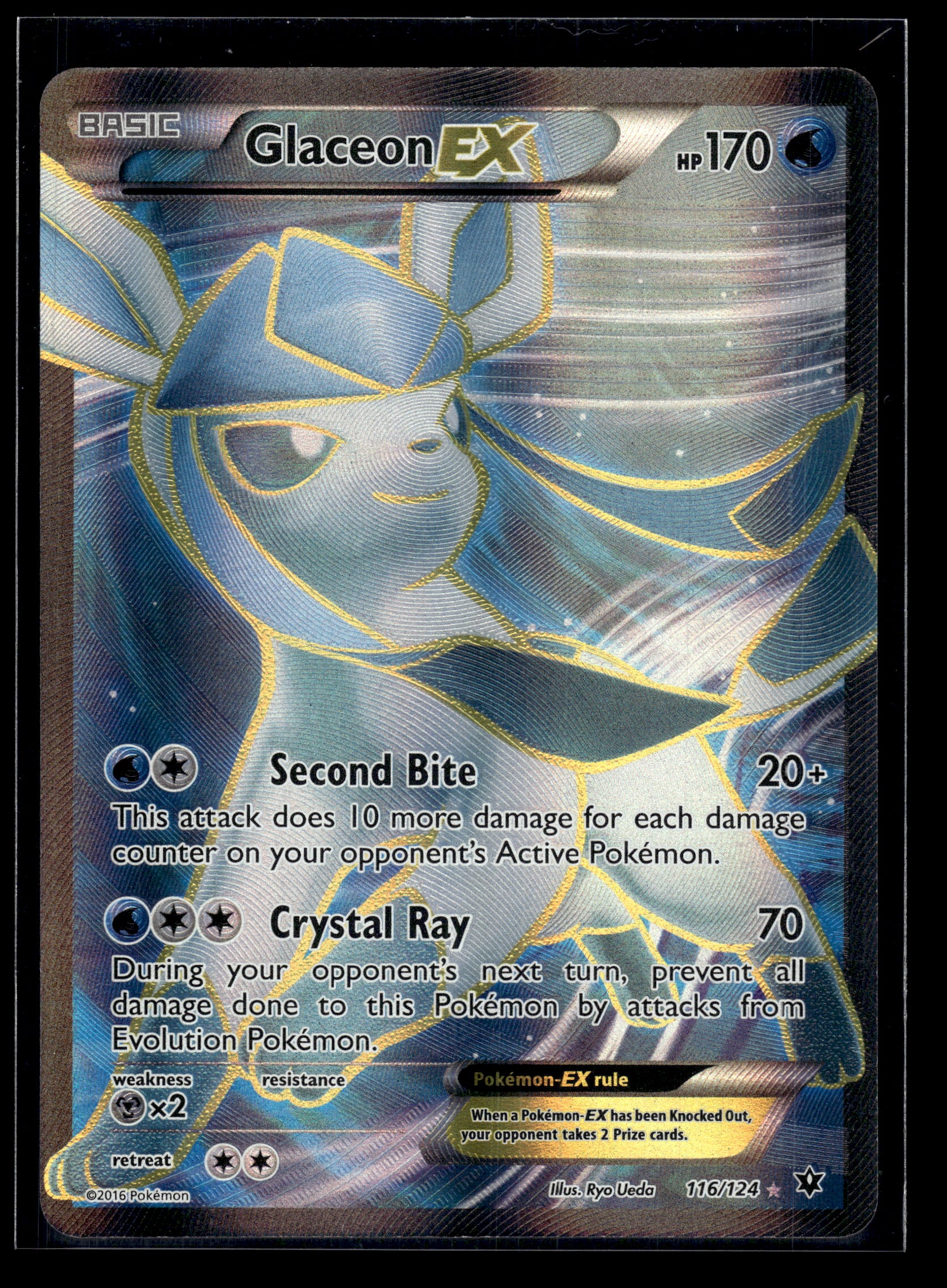 Glaceon EX (Full Art) #116/124 XY - Fates Collide VLP