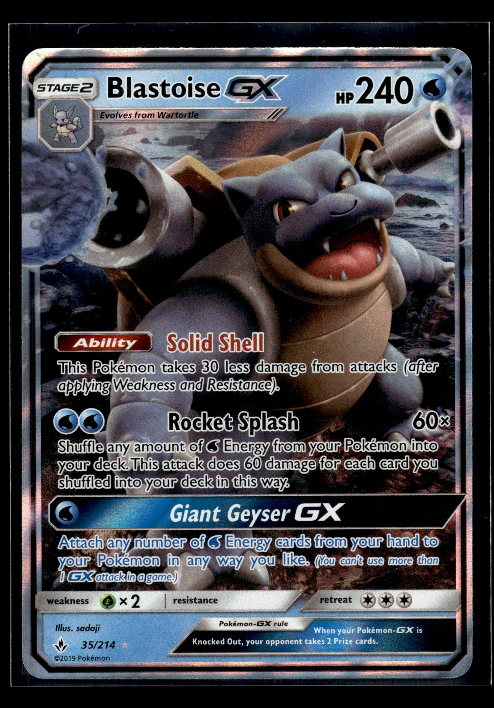 Blastoise GX #35/214 SM - Unbroken Bonds MP