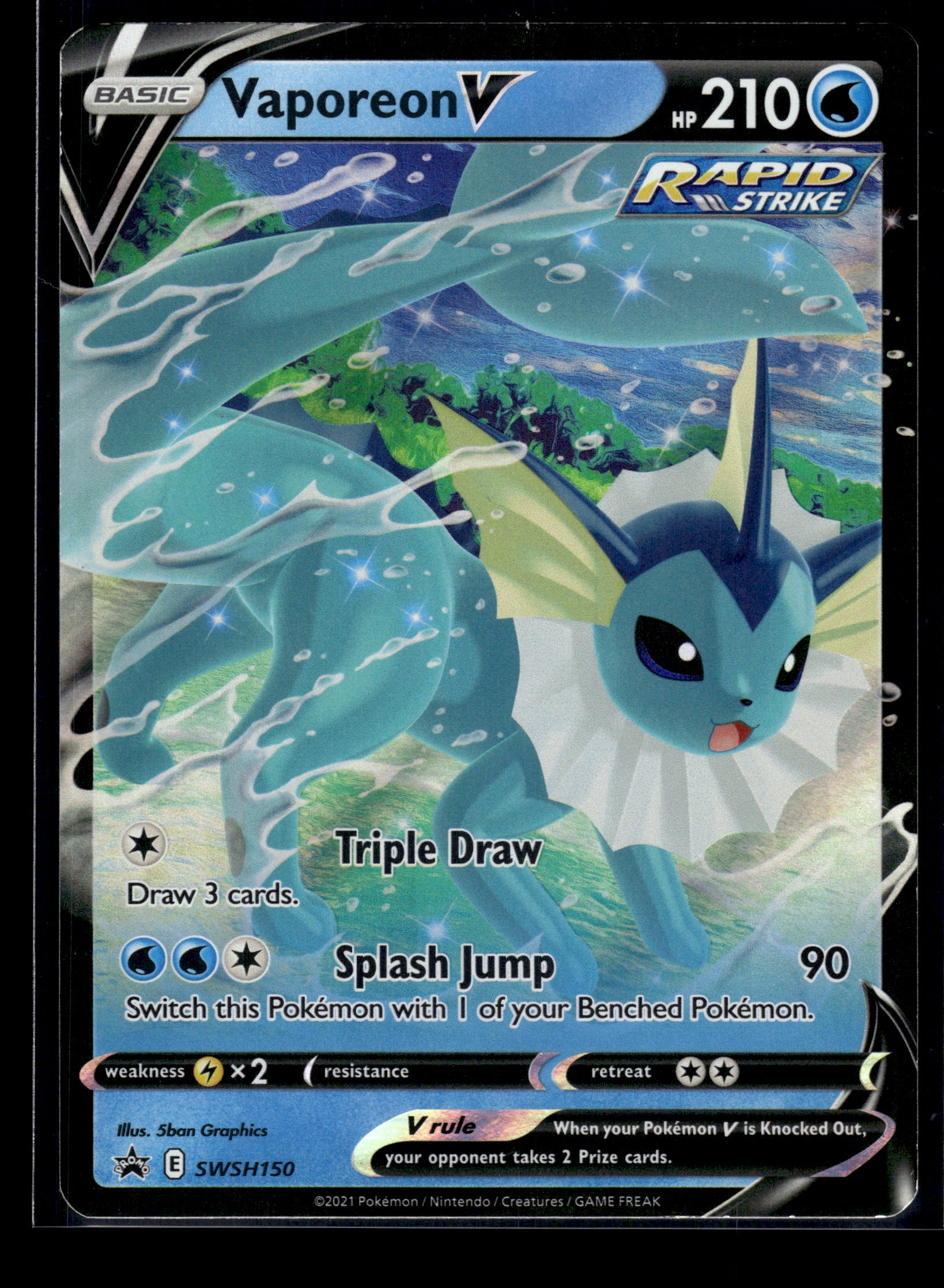 Vaporeon V #SWSH150 Sword & Shield Promo Cards LP