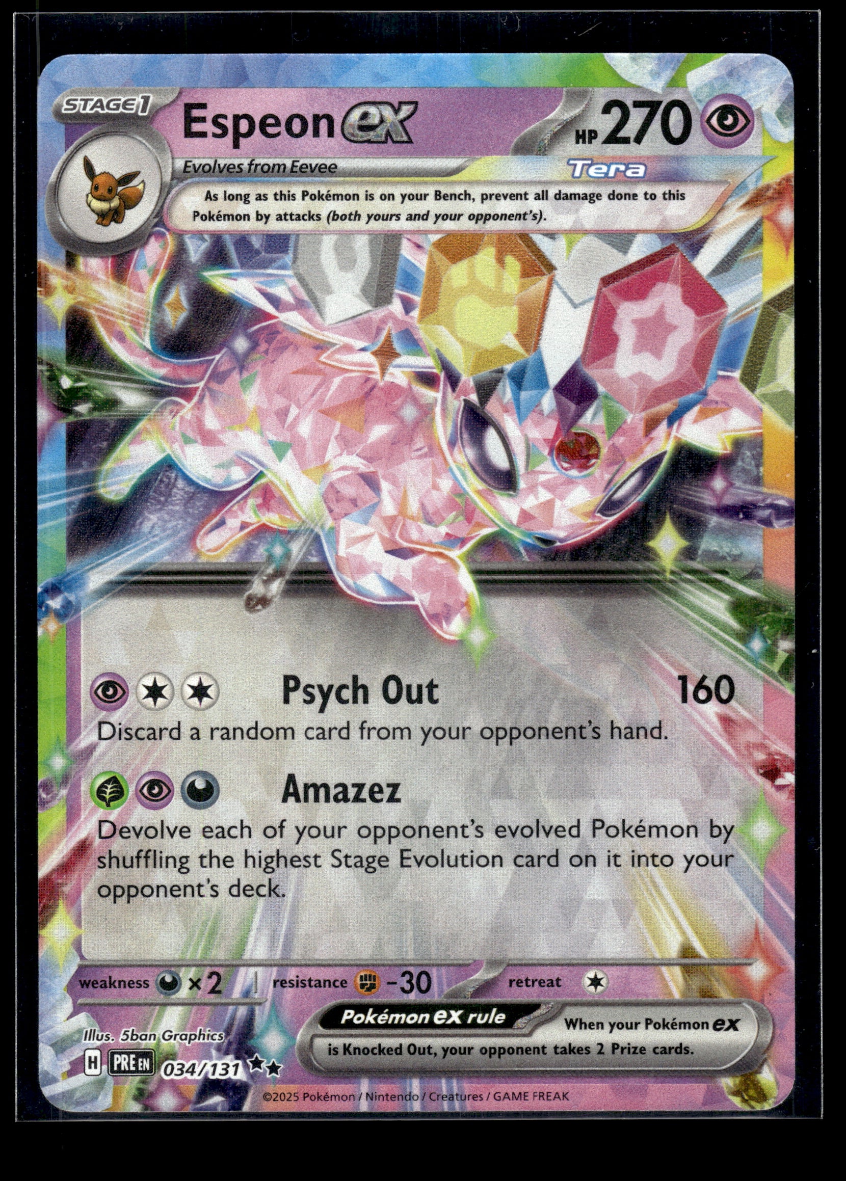 Espeon ex #034/131 Prismatic Evolutions NM