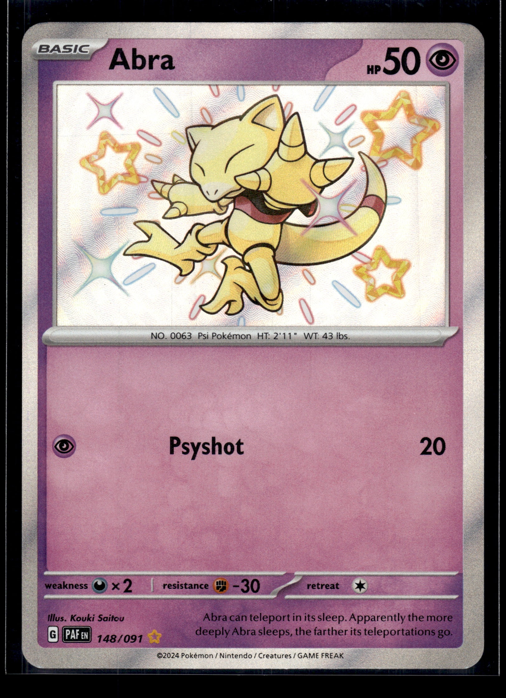 Abra #148/091 Paldean Fates VLP