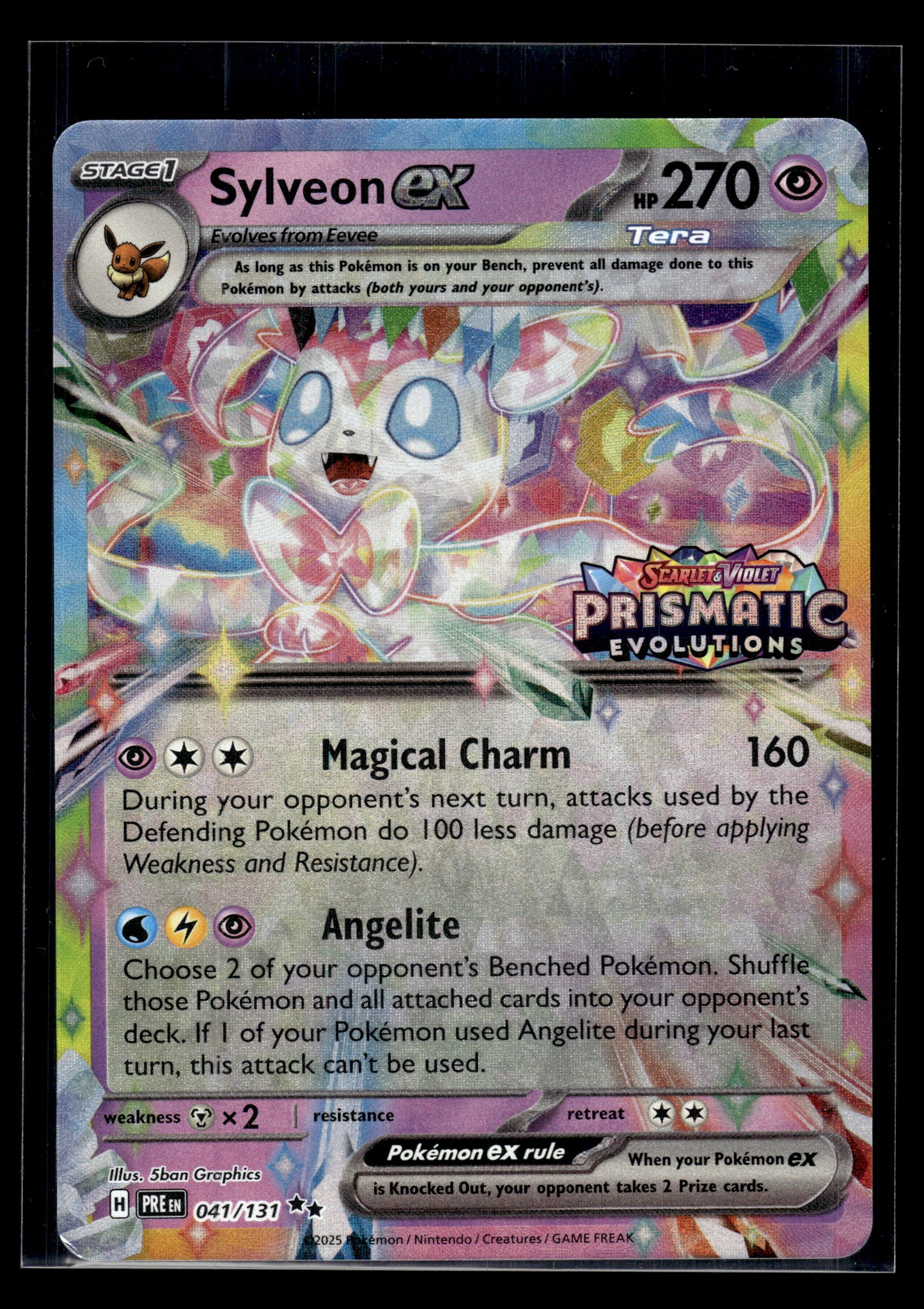 Sylveon ex #041/131 STAMPED Prismatic Evolutions Promo LP
