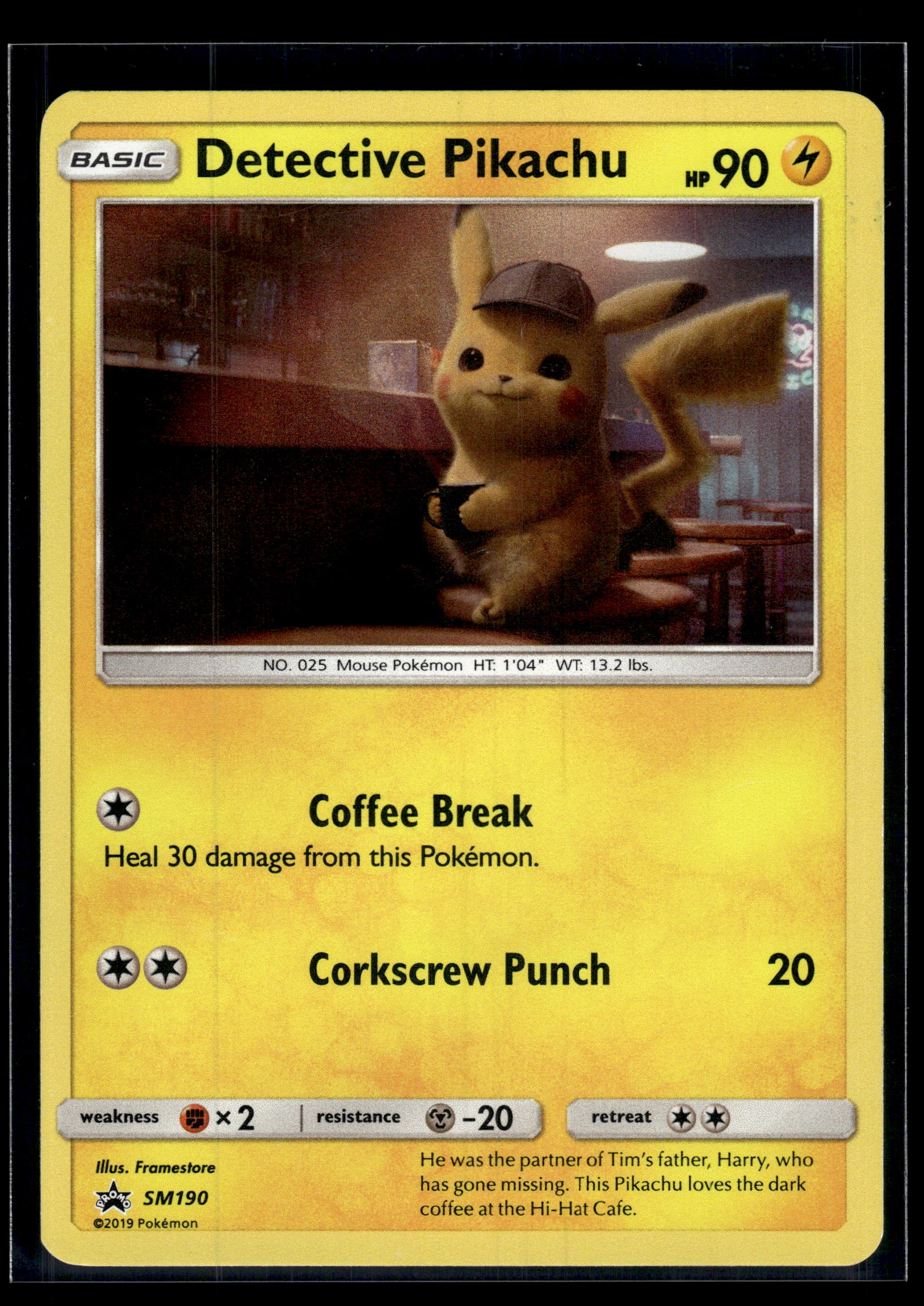 Detective Pikachu #SM190 Sun & Moon Promo LP