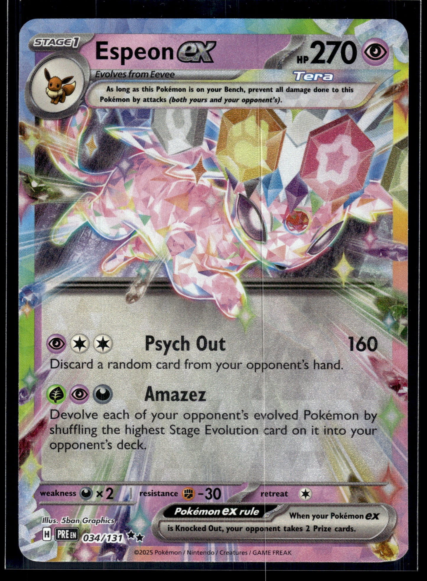 Espeon ex #034/131 Prismatic Evolutions LP