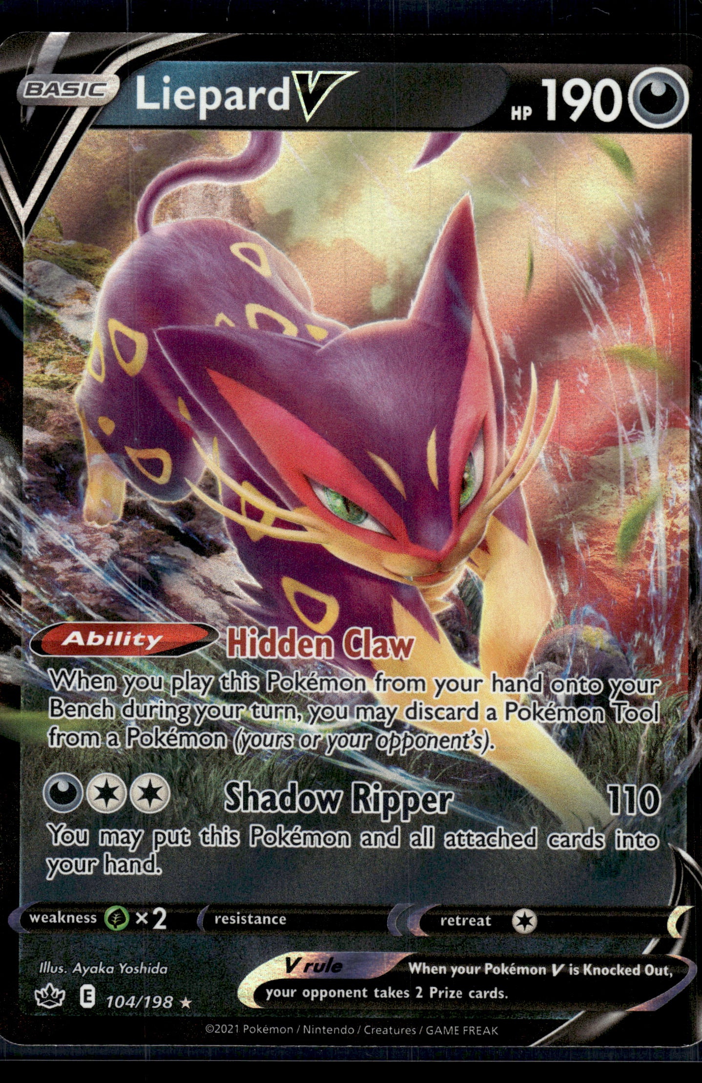 Liepard V #104/198 Chilling Reign LP