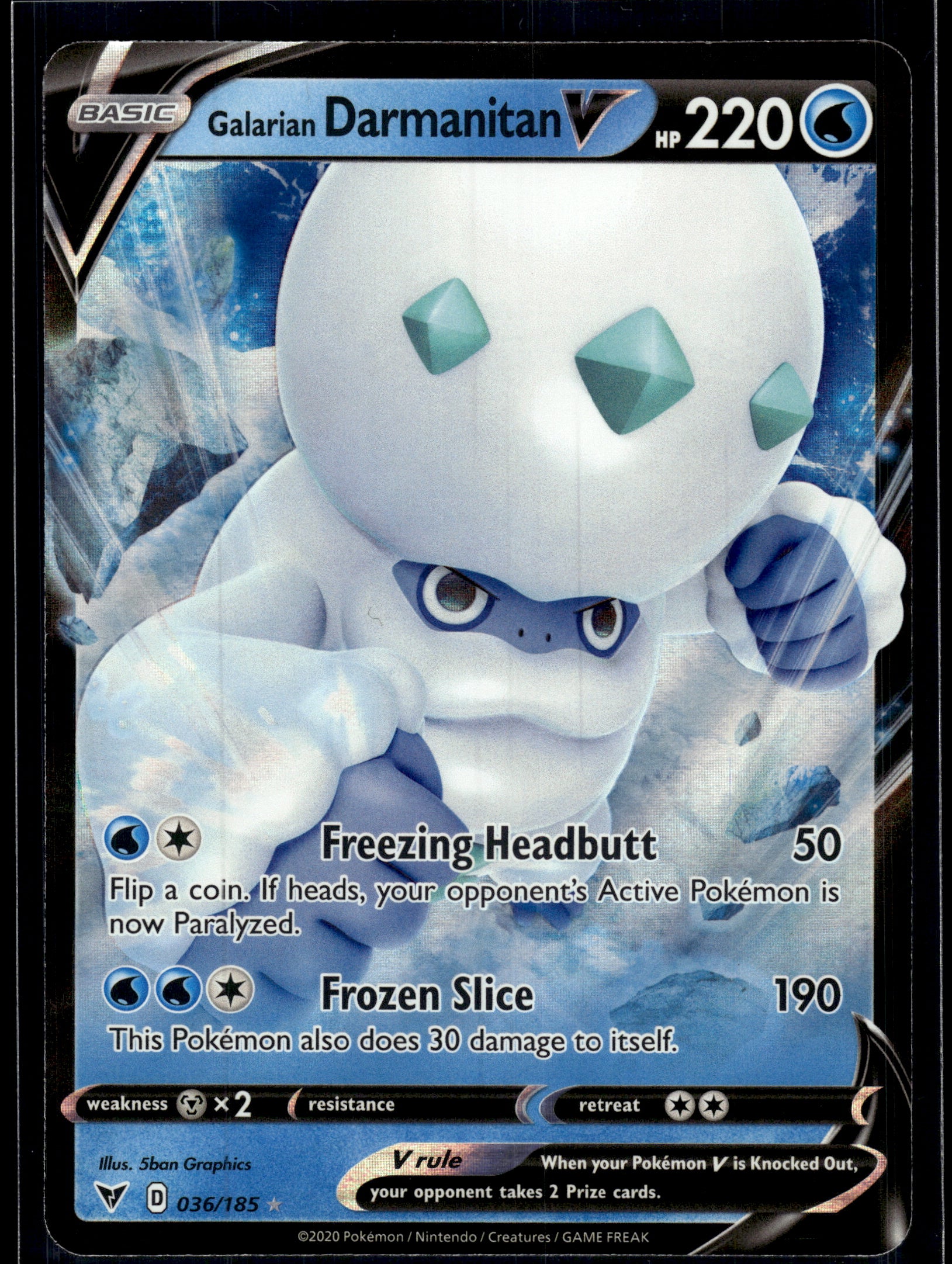 Galarian Darmanitan V #036/185 Vivid Voltage LP