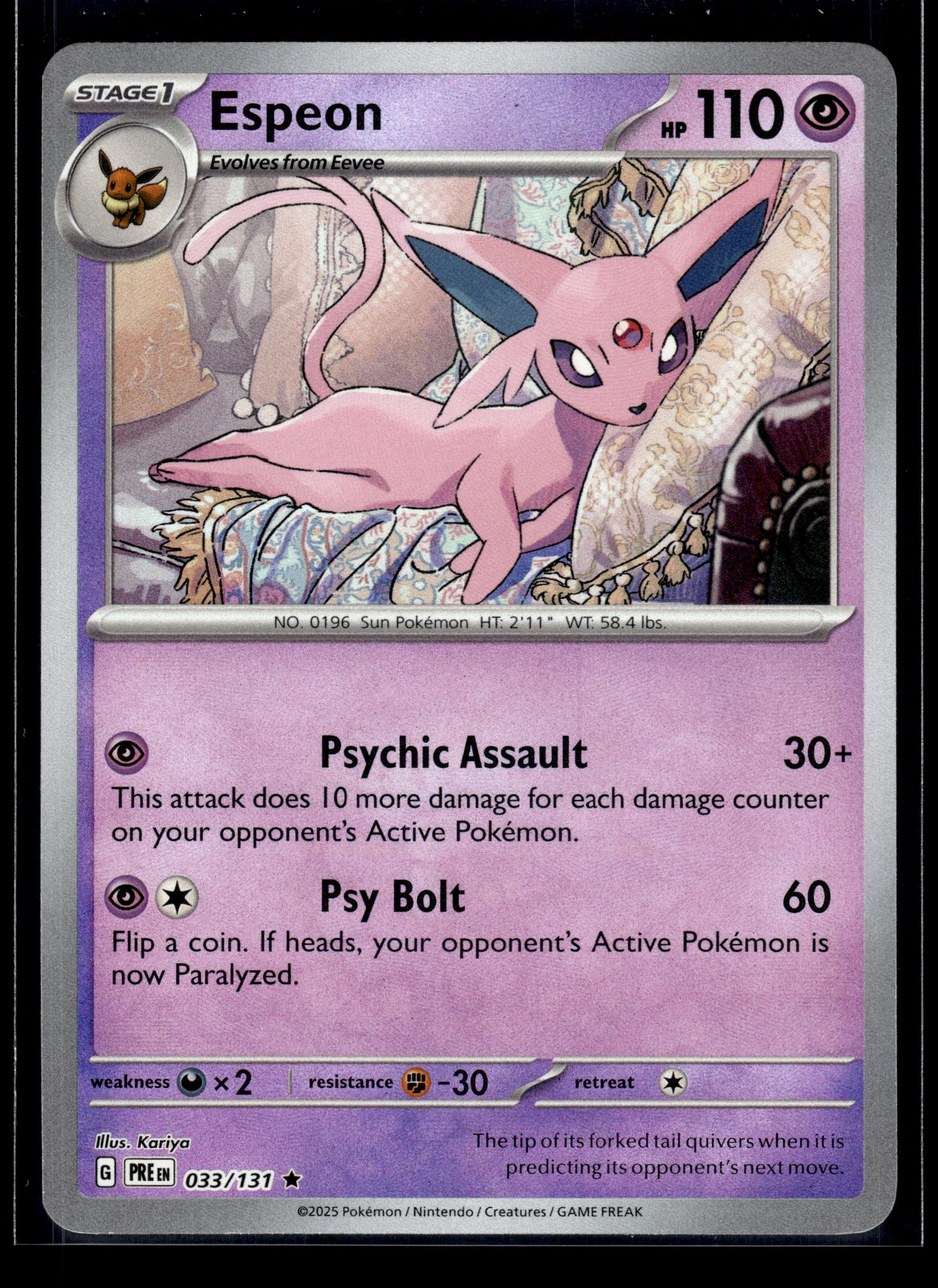 Espeon (Poke Ball) #033/131 Prismatic Evolutions LP