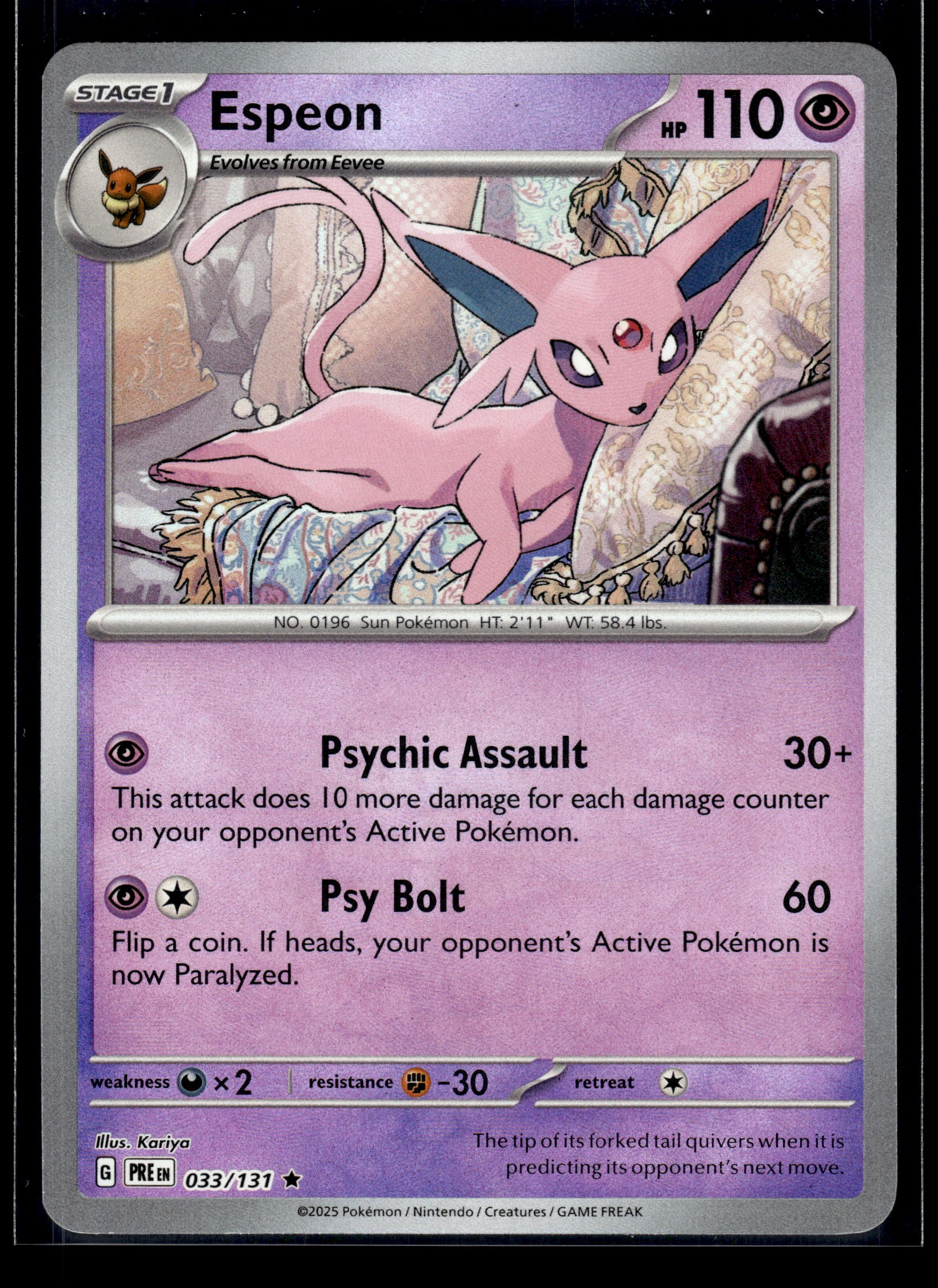 Espeon (Poke Ball) #033/131 Prismatic Evolutions LP