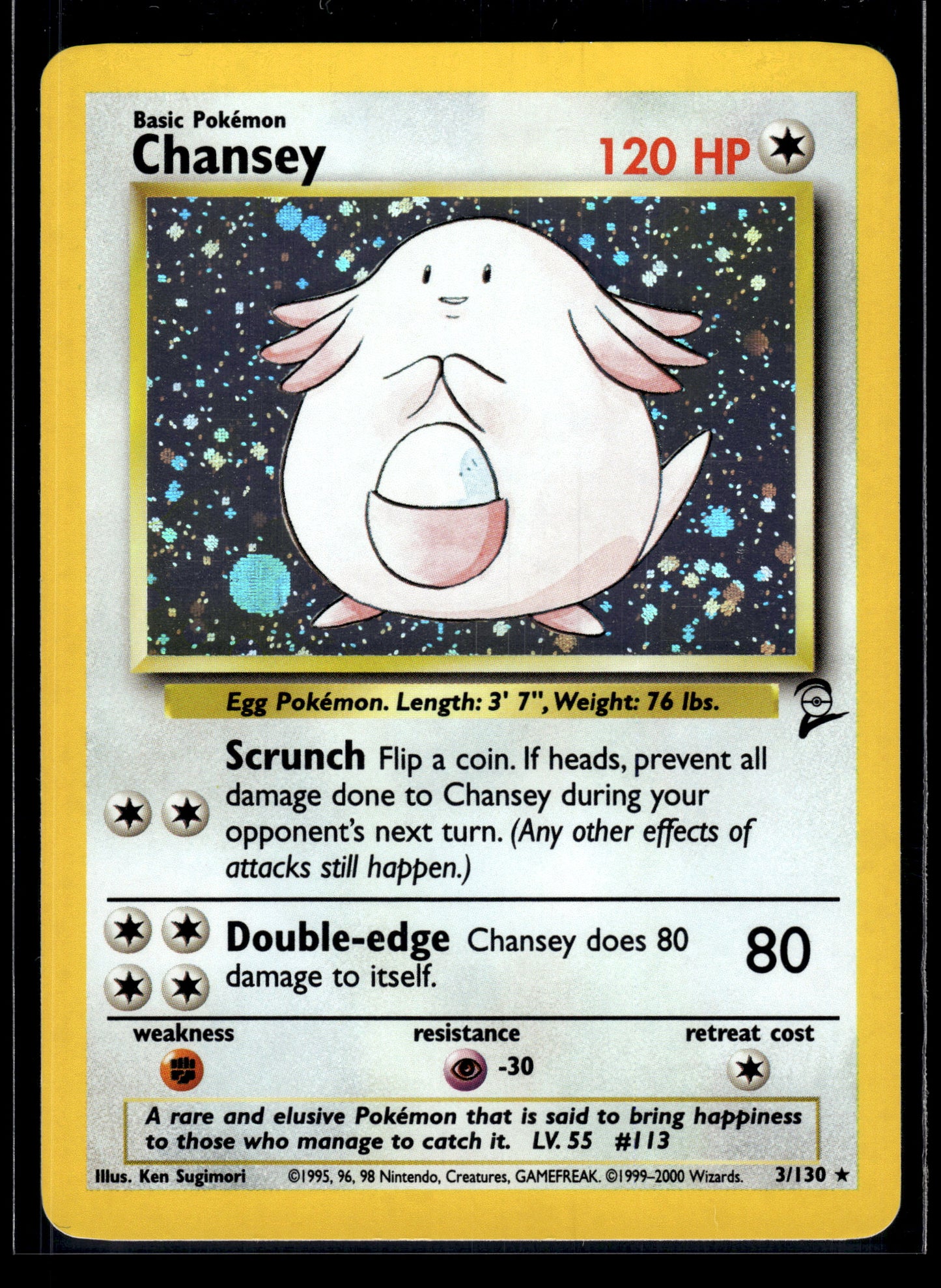 Chansey #003/130 Base Set 2 LP