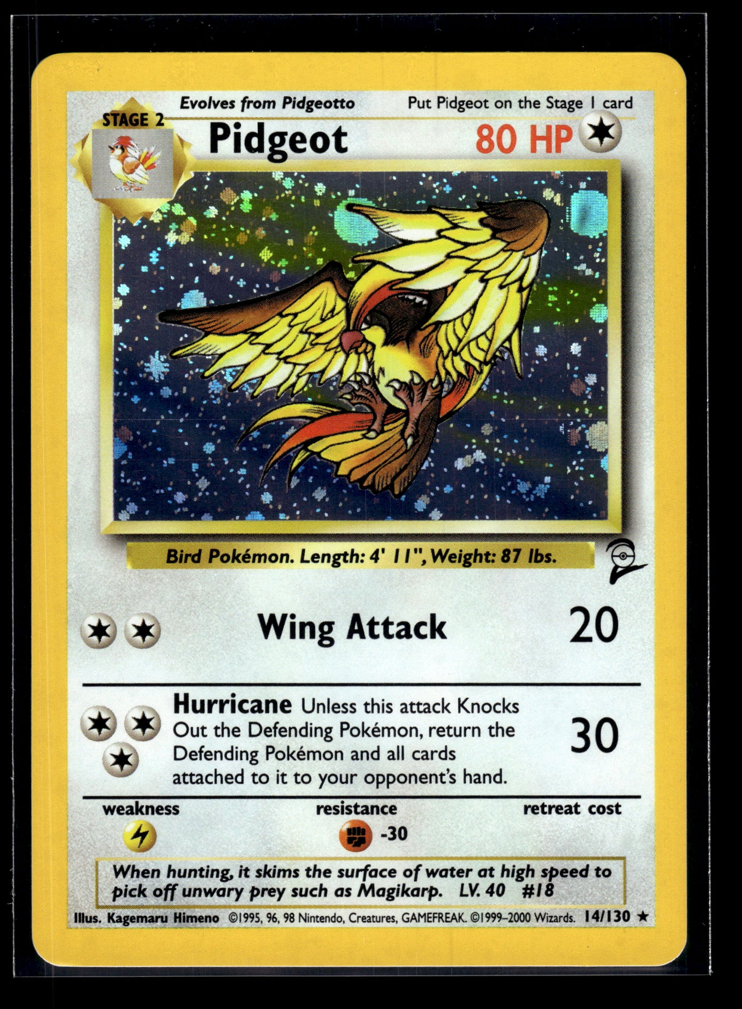 Pidgeot #014/130 Base Set 2 LP