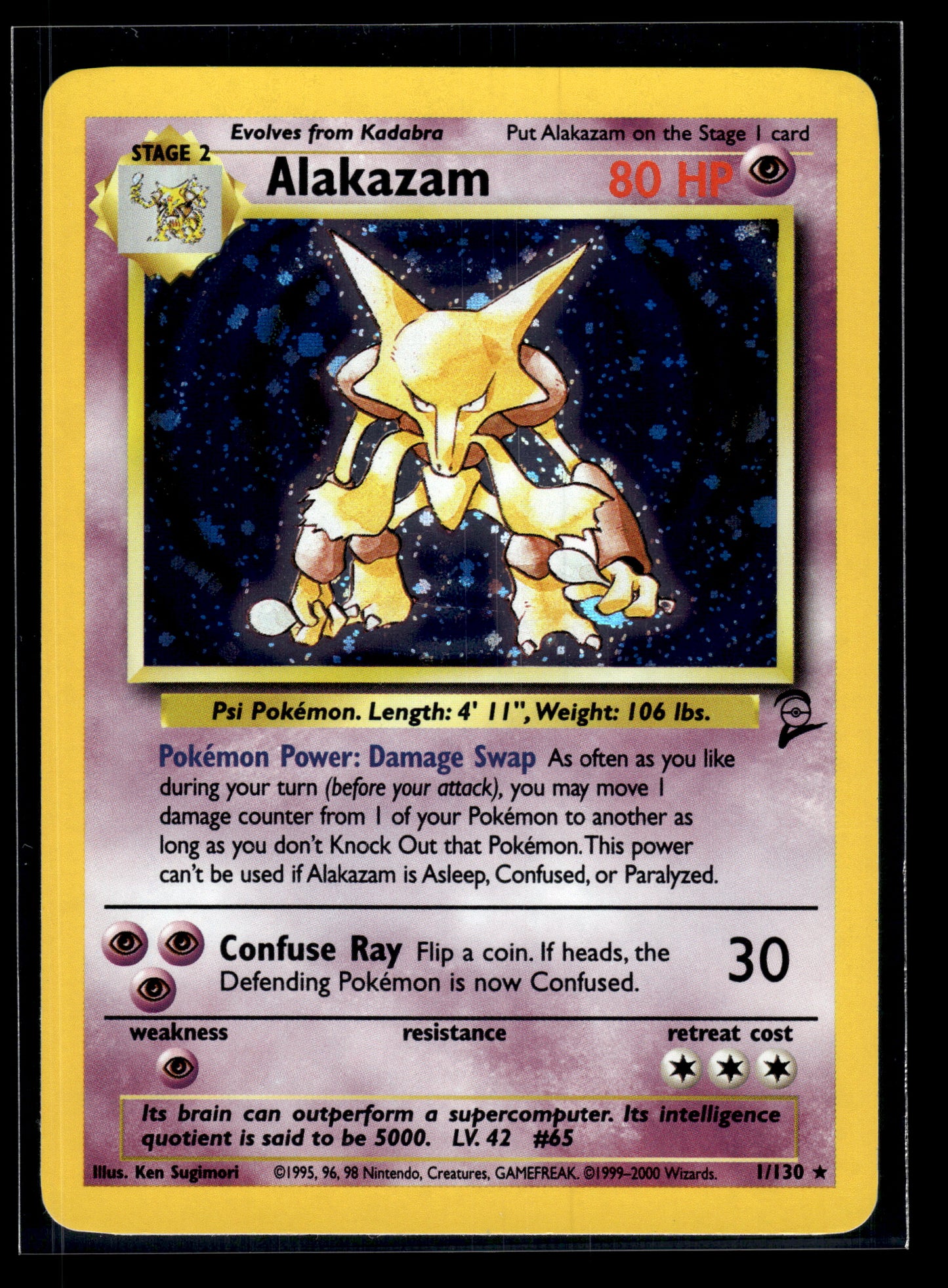 Alakazam #001/130 Base Set 2 LP