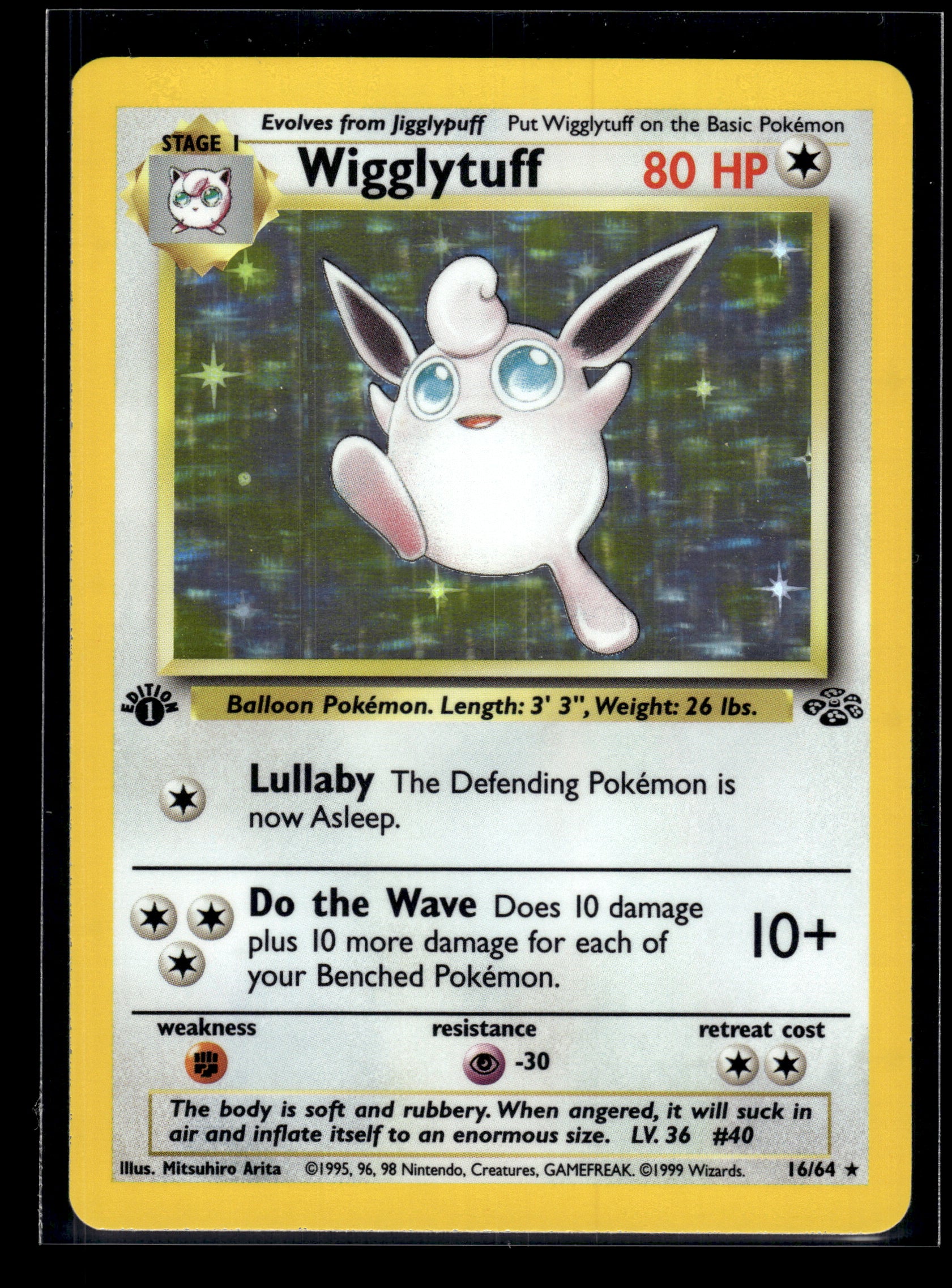 Wigglytuff #16/64 1st Edition Jungle LP