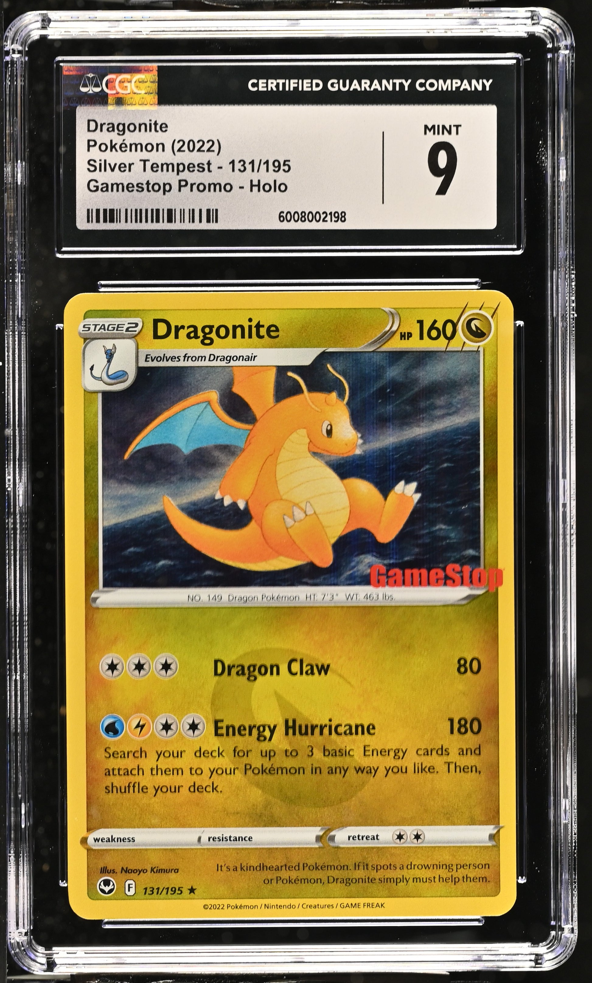 CGC 9 Dragonite #131/195 GameStop Promo Silver Tempest