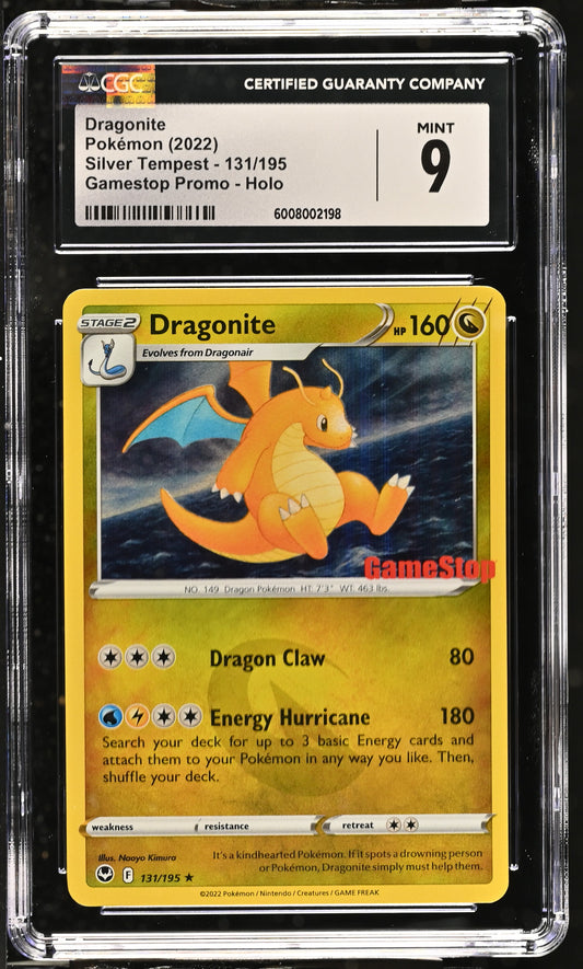 CGC 9 Dragonite #131/195 GameStop Promo Silver Tempest
