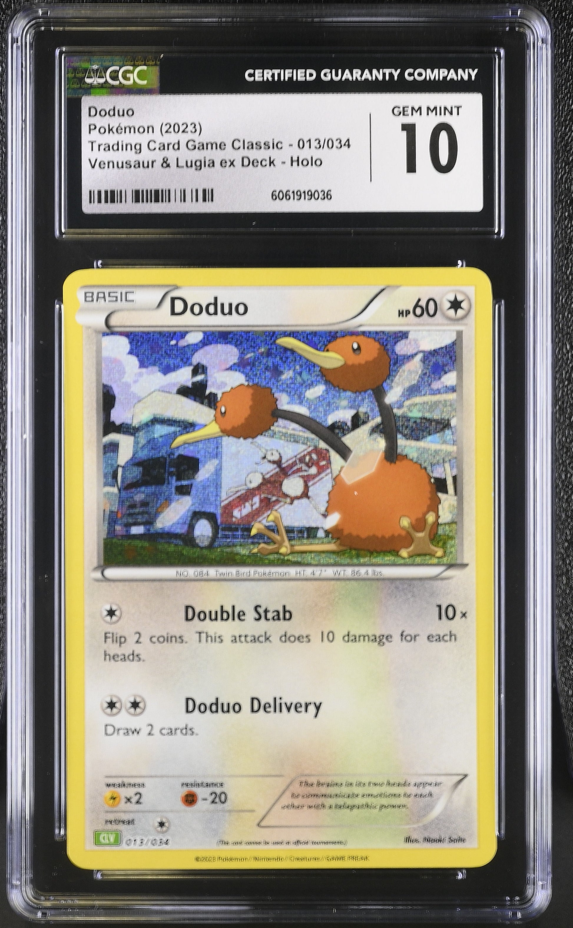 CGC 10 Doduo #013/034 Trading Card Game Classic