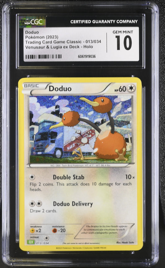 CGC 10 Doduo #013/034 Trading Card Game Classic