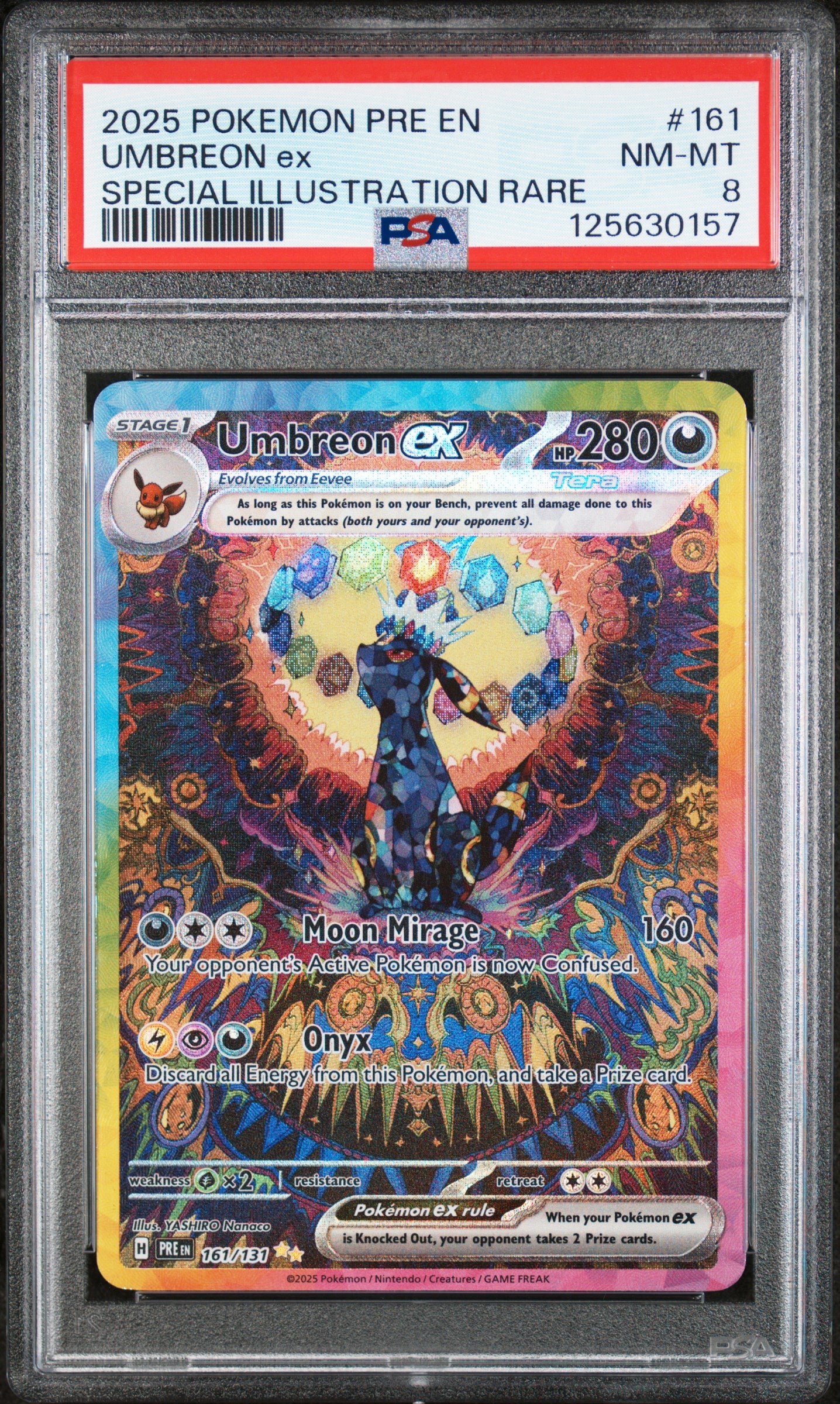 PSA 8 Umbreon Ex #161 Prismatic Evolutions