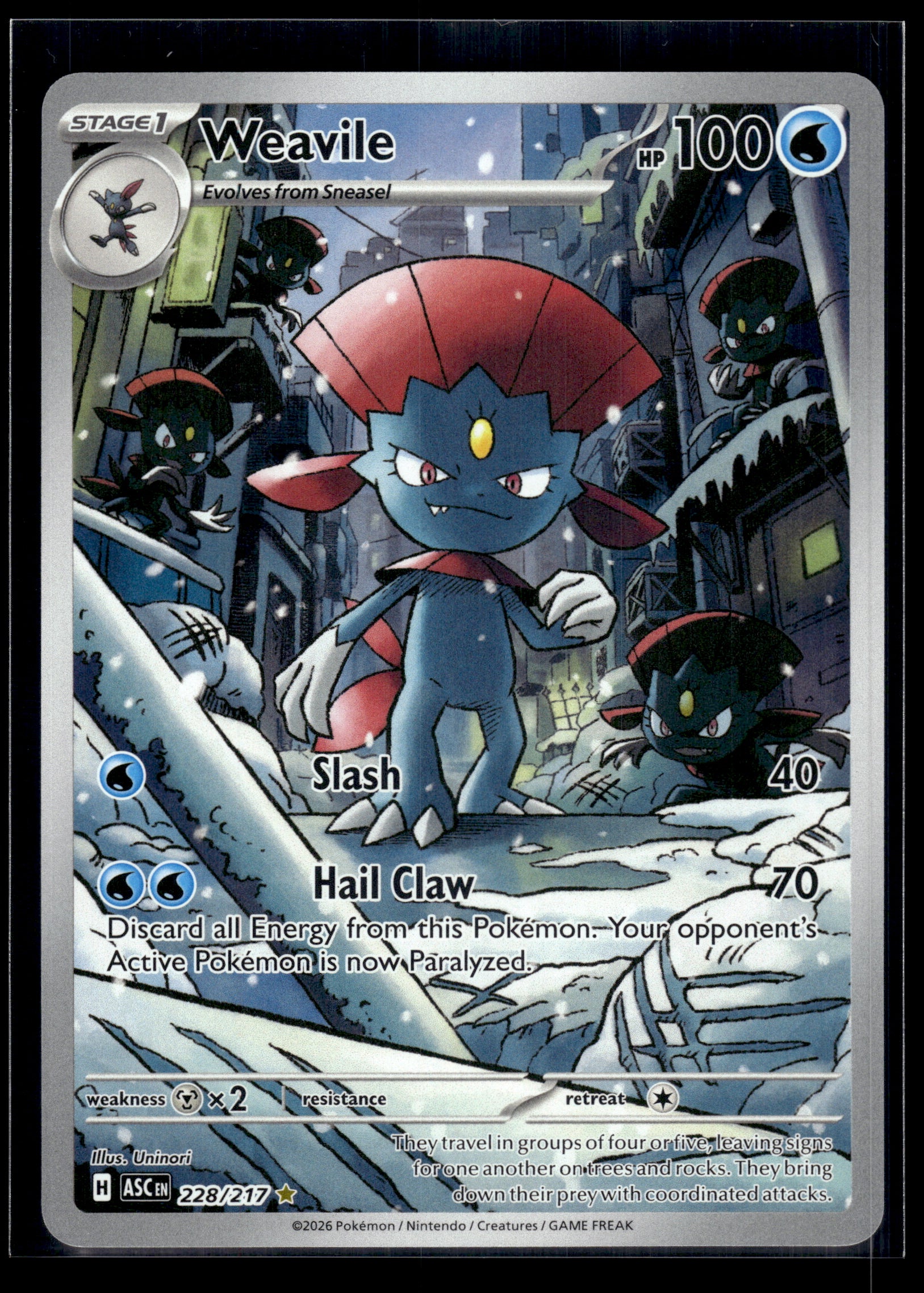 Weavile #228/217 Ascended Heroes NM