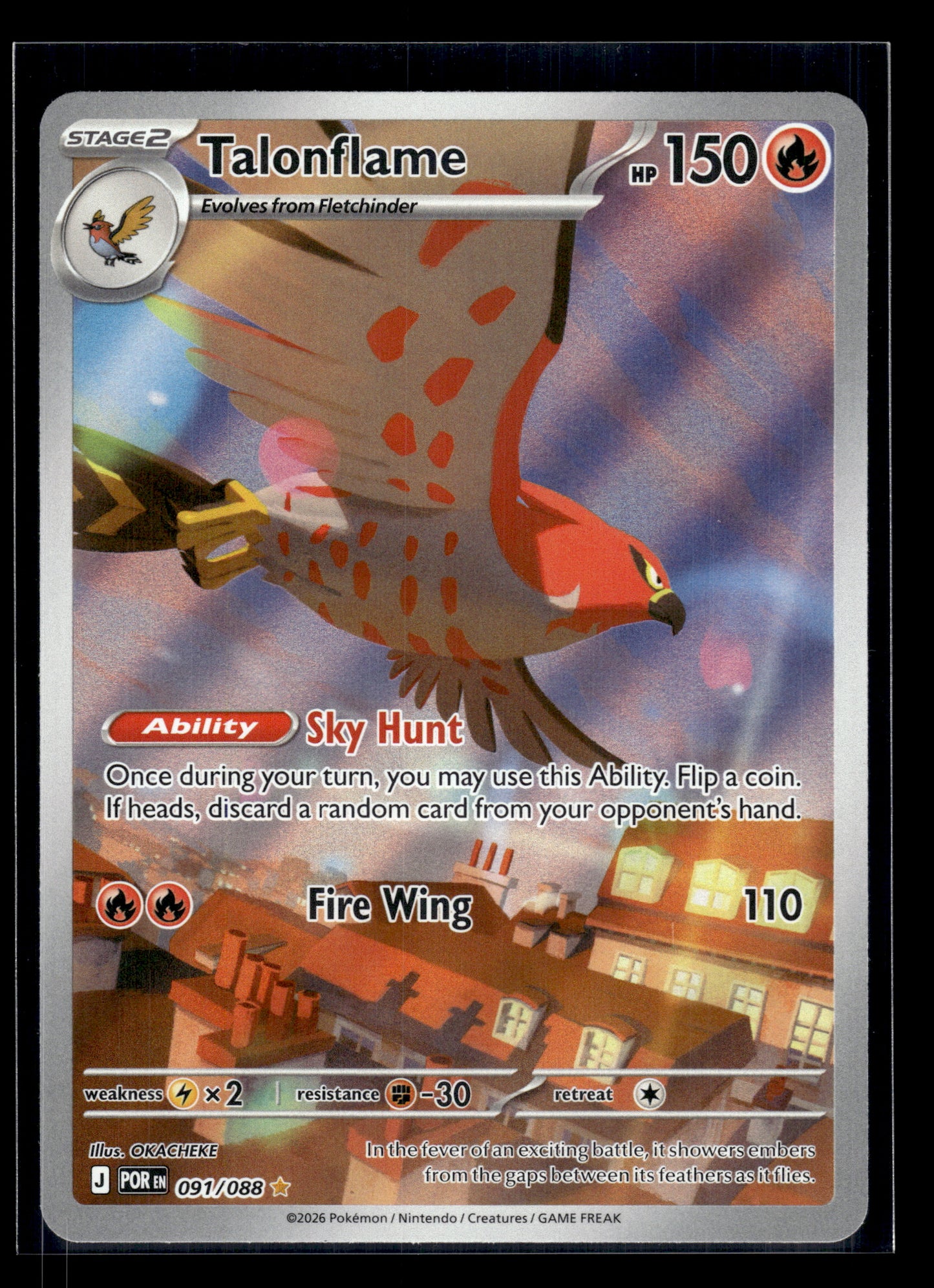 Talonflame #091/088 Perfect Order NM