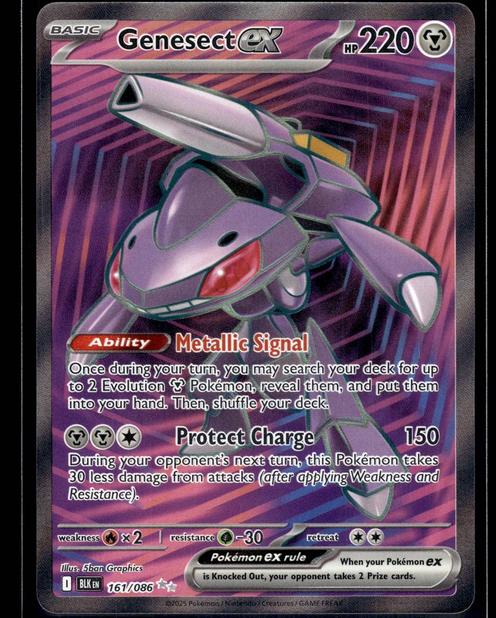 Genesect ex #161/086 Black Bolt NM