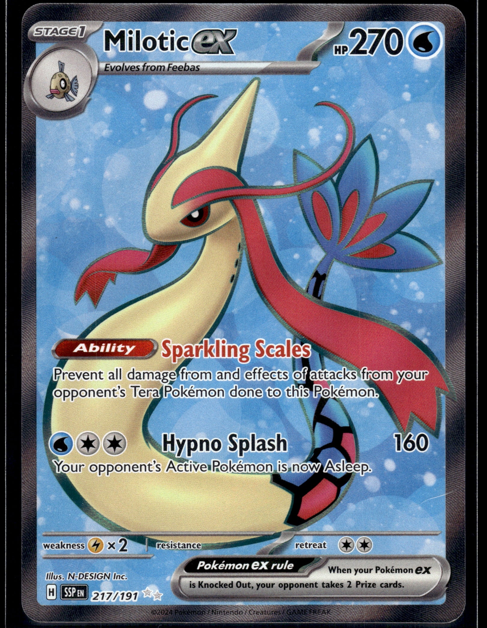 Milotic ex #217/191 Surging Sparks NM