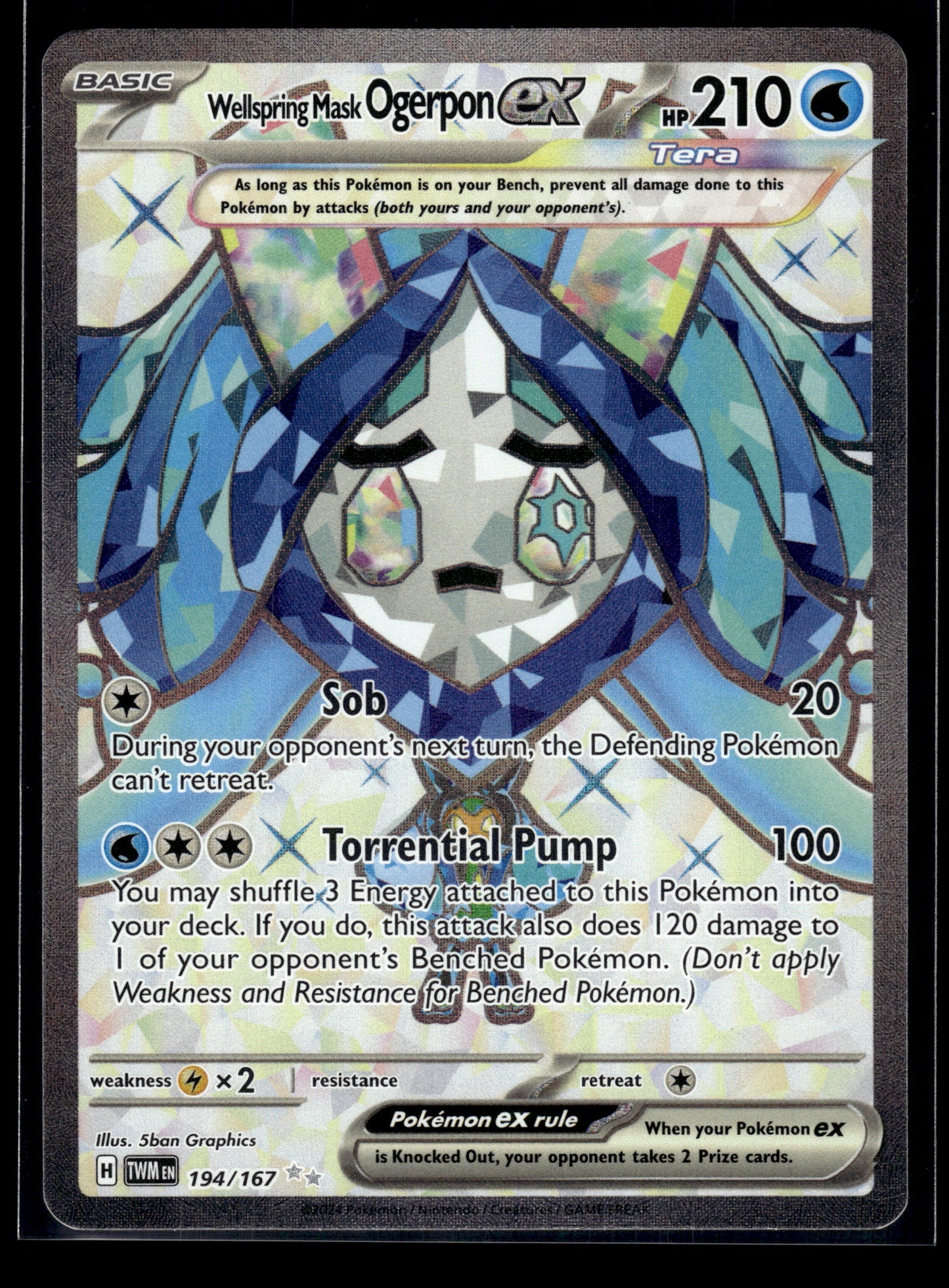 Wellspring Mask Ogerpon ex #194/167 Twilight Masquerade LP