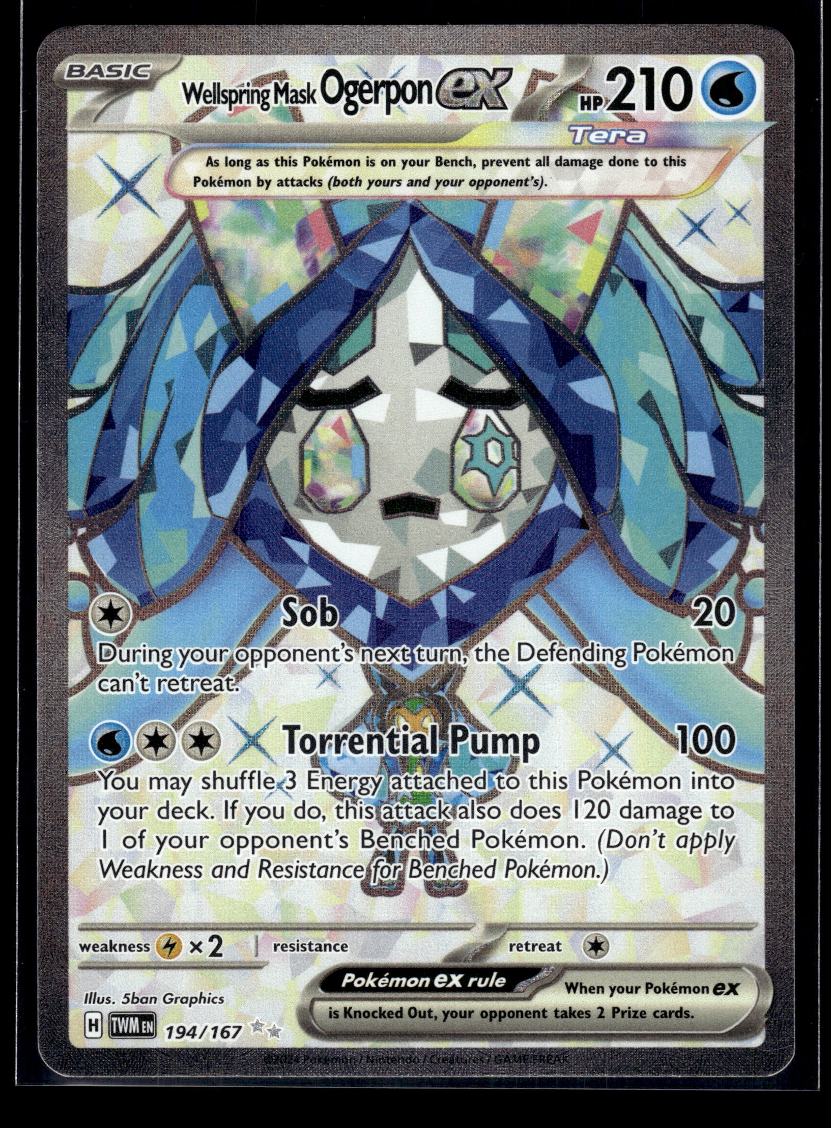 Wellspring Mask Ogerpon ex #194/167 Twilight Masquerade LP