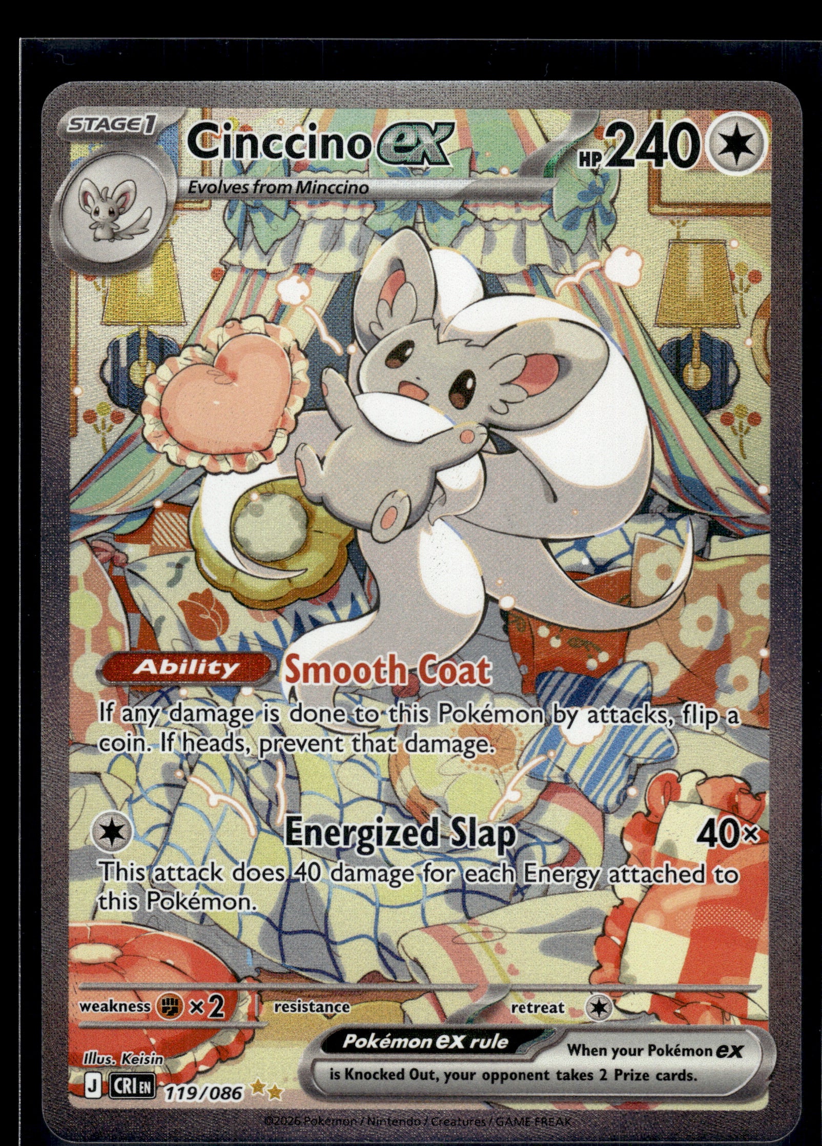 Cinccino ex #119/086 Chaos Rising VLP