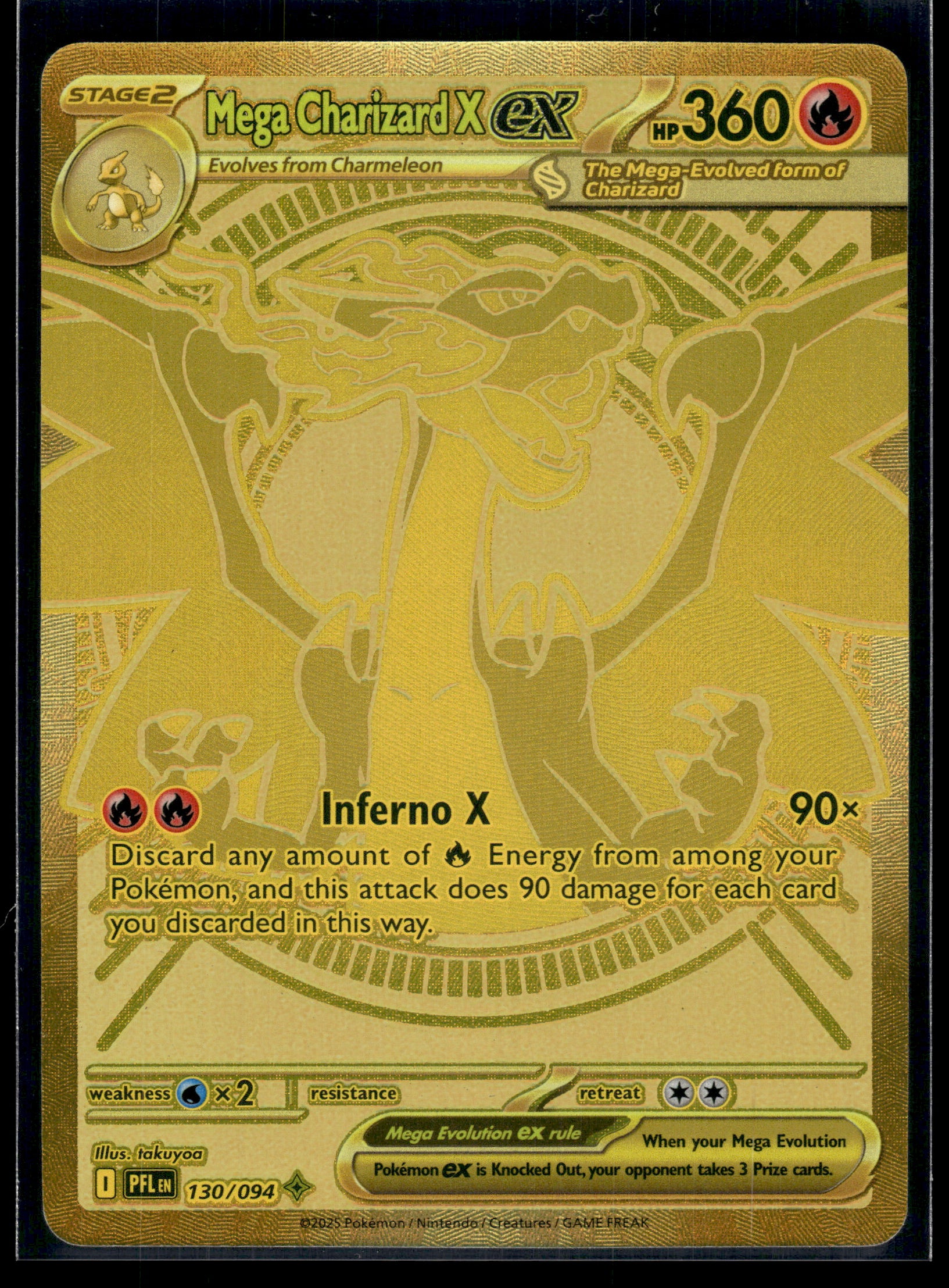 Mega Charizard X ex #130/094 Phantasmal Flames VLP