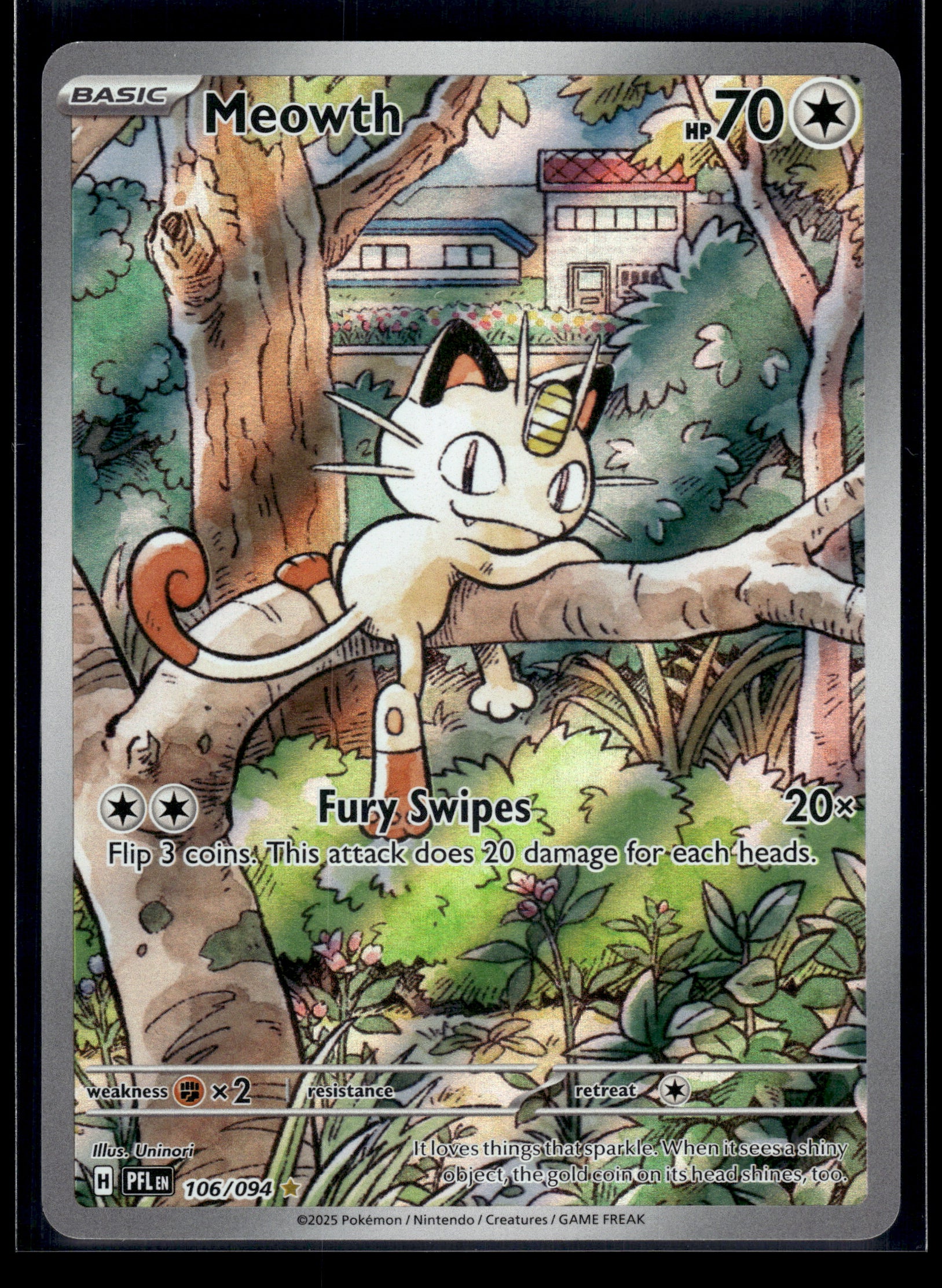 Meowth #106/094 Phantasmal Flames NM