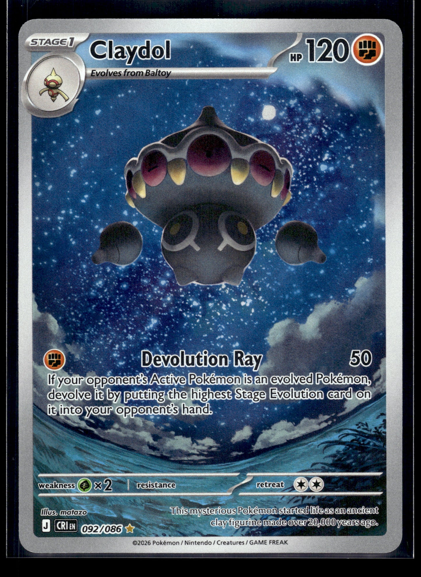 Claydol #092/086 Chaos Rising NM