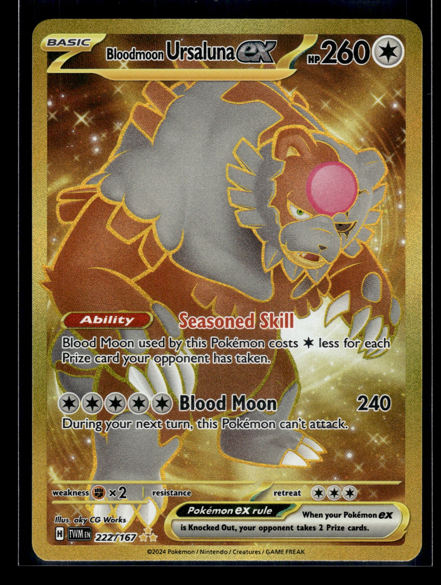 Bloodmoon Ursaluna ex #222/167 Twilight Masquerade VLP