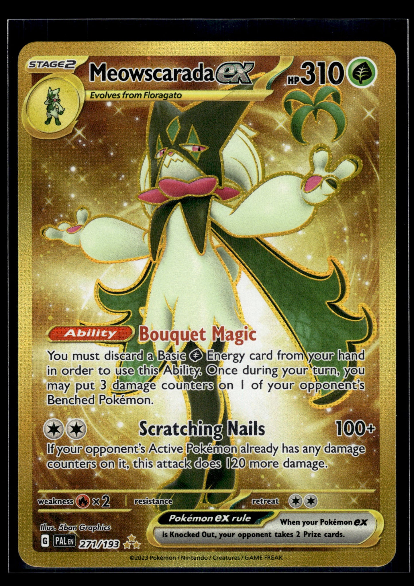 Meowscarada ex #271/193 Paldea Evolved NM