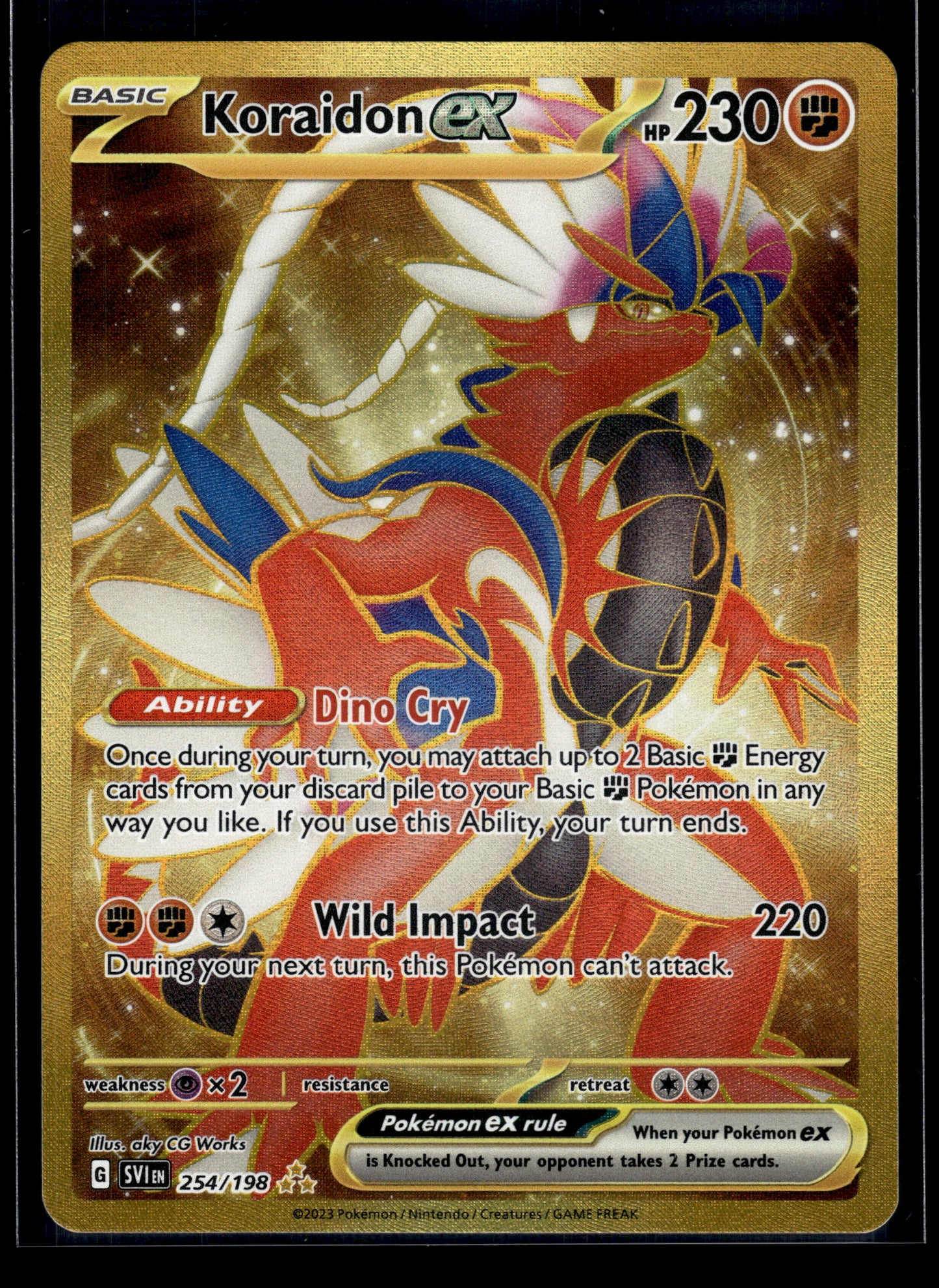 Koraidon ex #254/198 Scarlet & Violet Base Set VLP