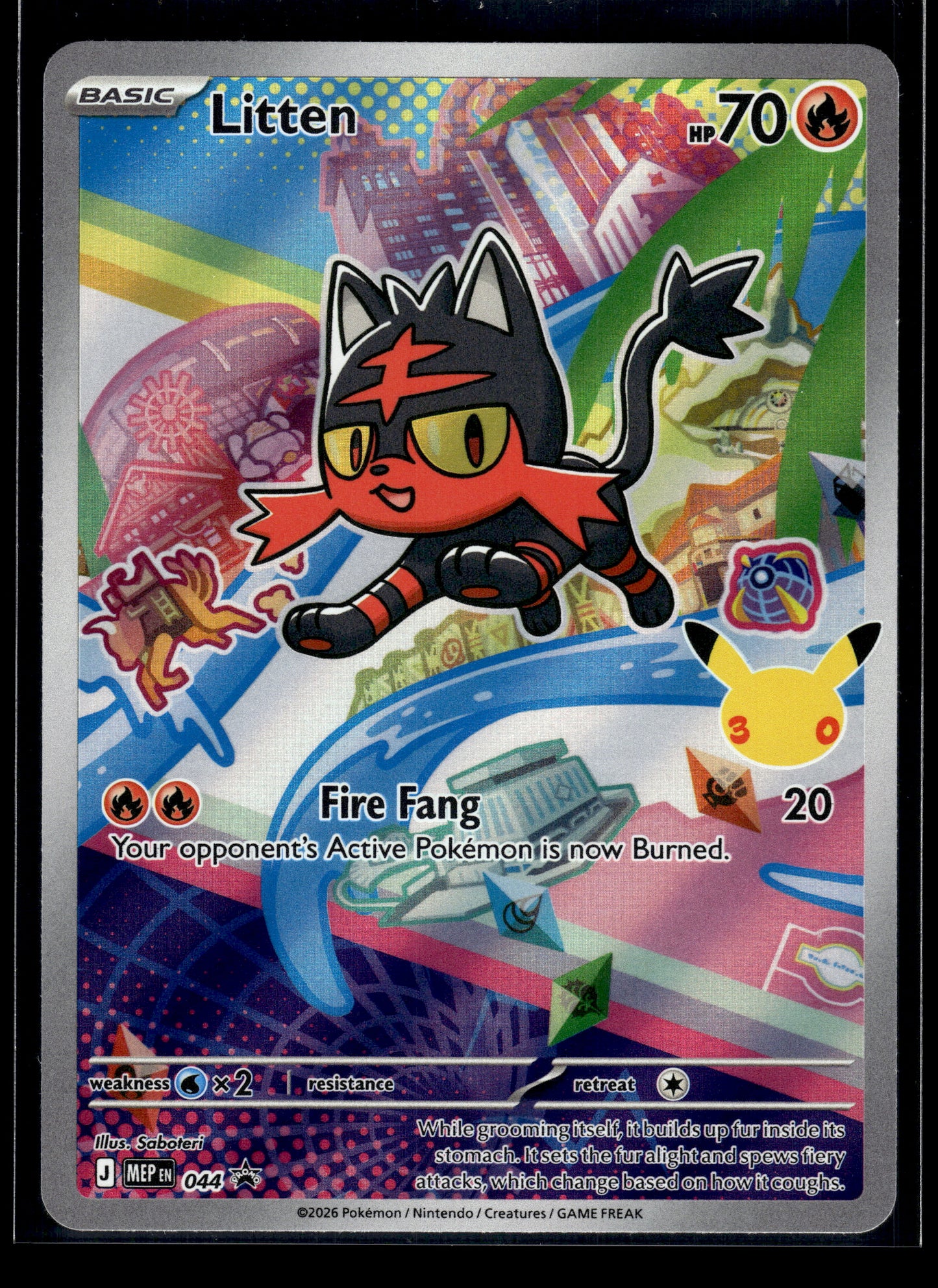 Litten #044 Mega Evolution Promo NM