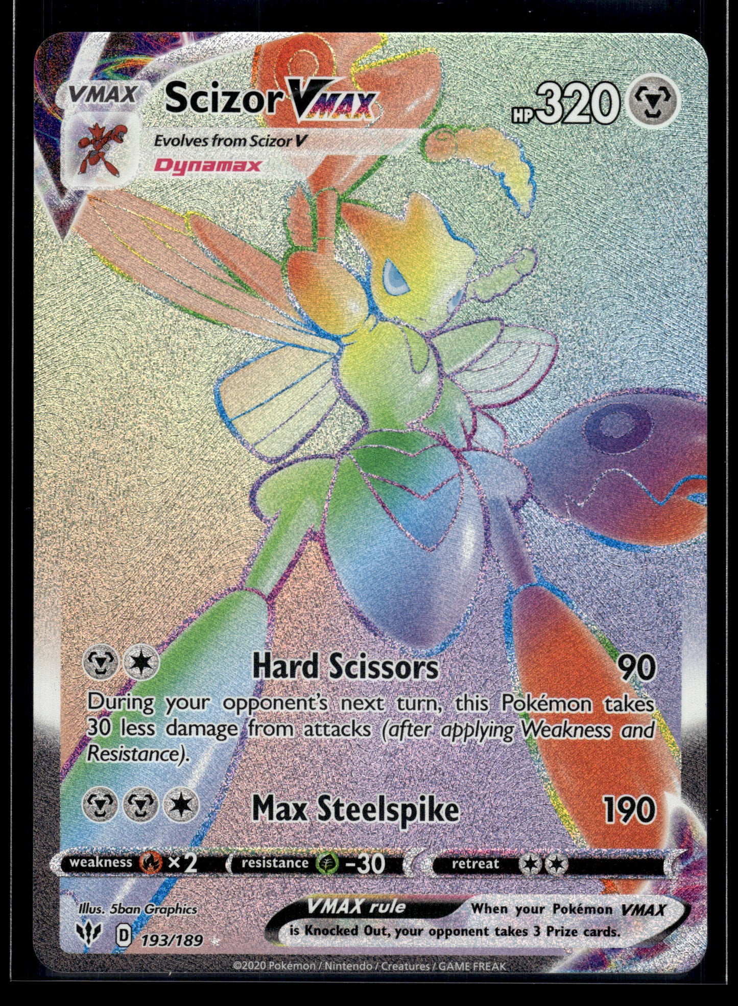 Scizor VMAX #193/189 Darkness Ablaze NM