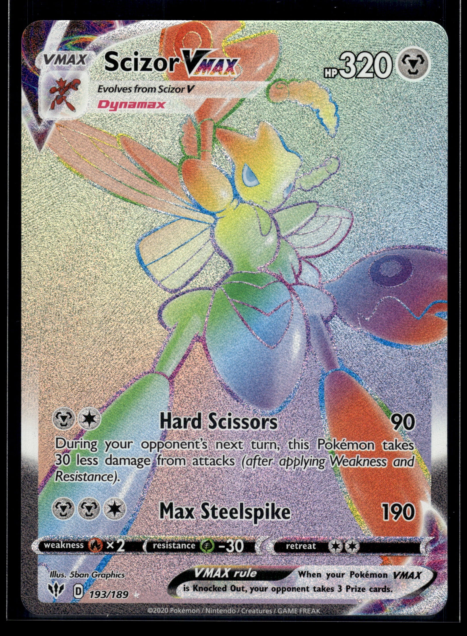 Scizor VMAX #193/189 Darkness Ablaze NM