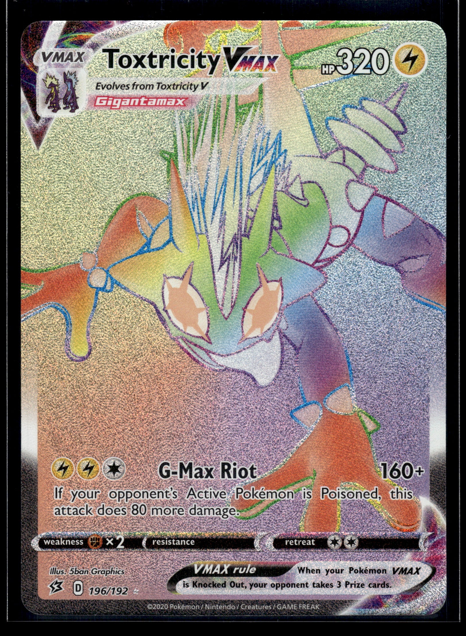Toxtricity VMAX #196/192 Rebel Clash VLP