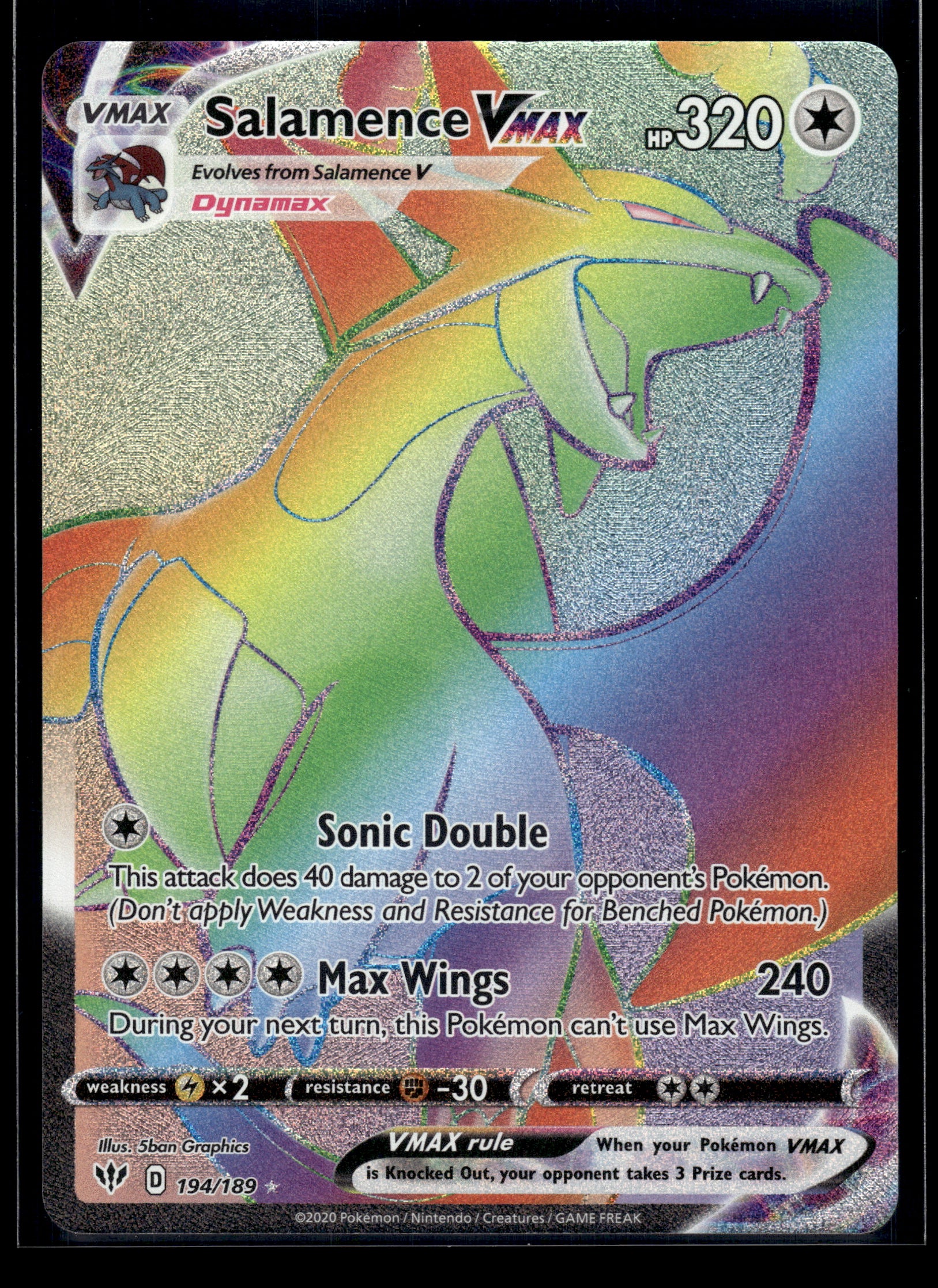 Salamence VMAX #194/189 Darkness Ablaze VLP