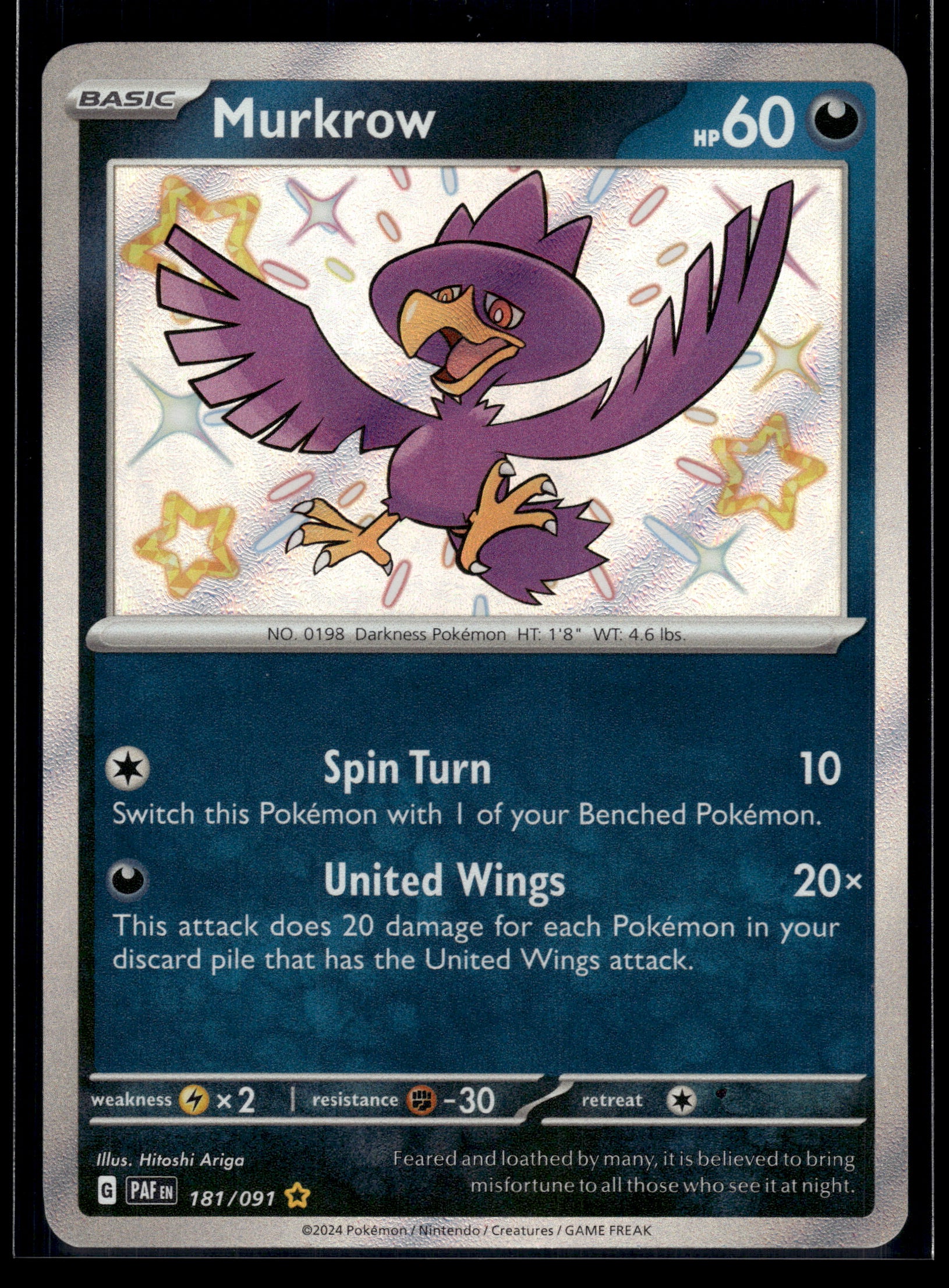 Murkrow #181/091 Paldean Fates VLP