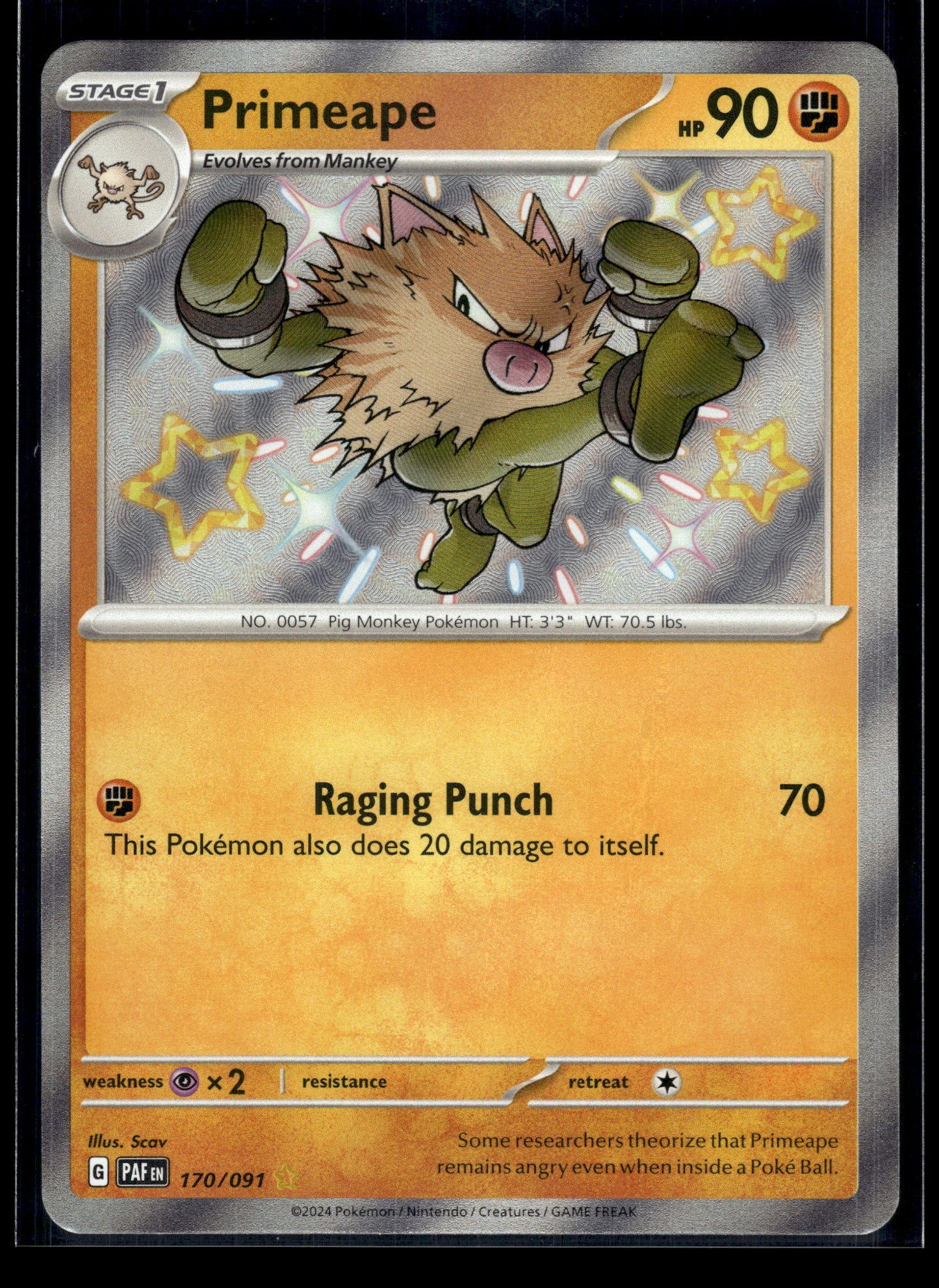 Primeape #170/091 Paldean Fates VLP