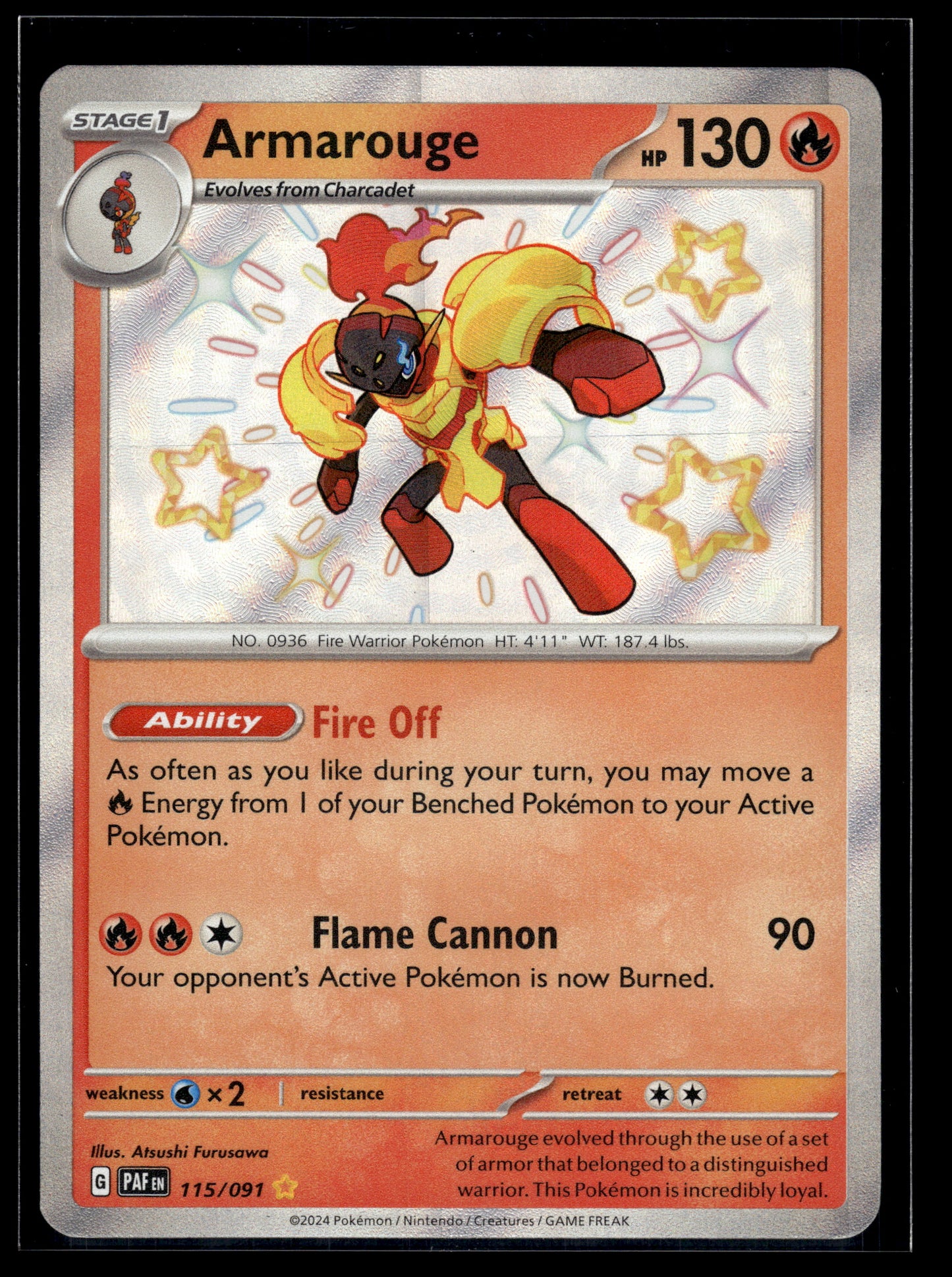 Armarouge #115/091 Paldean Fates LP