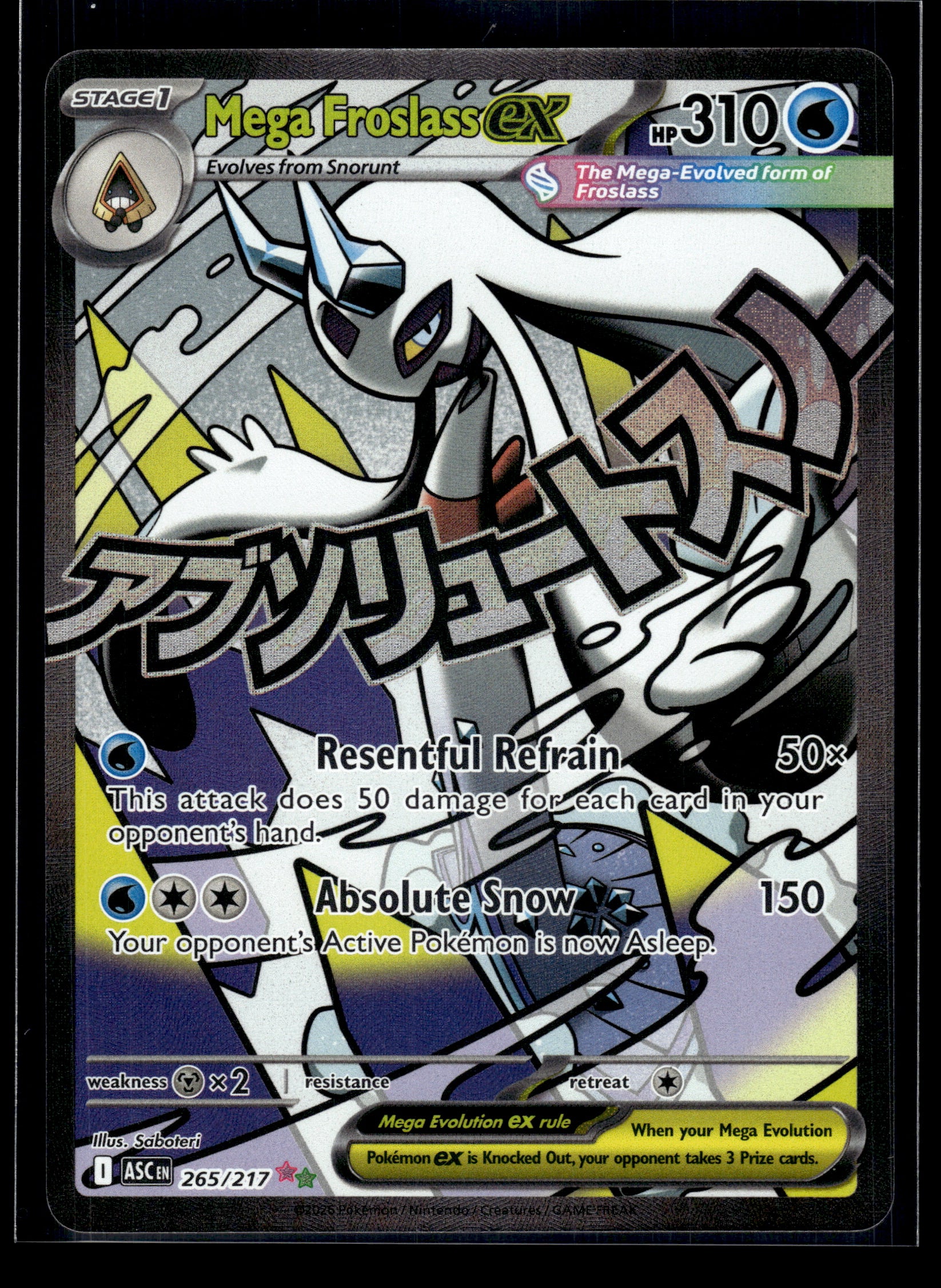 Mega Froslass ex #265/217 Ascended Heroes NM