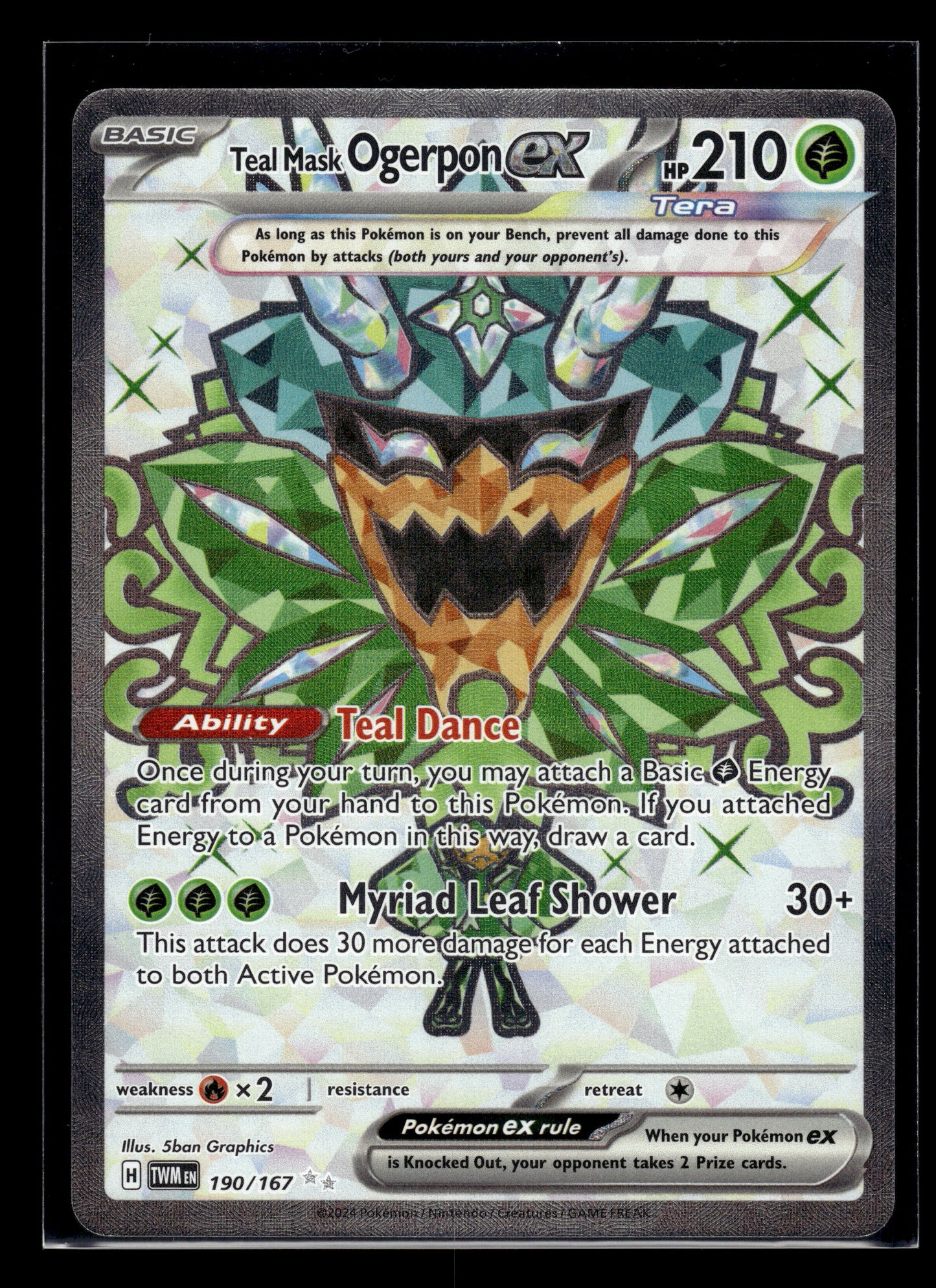 Teal Mask Ogerpon ex #190/167 Twilight Masquerade NM
