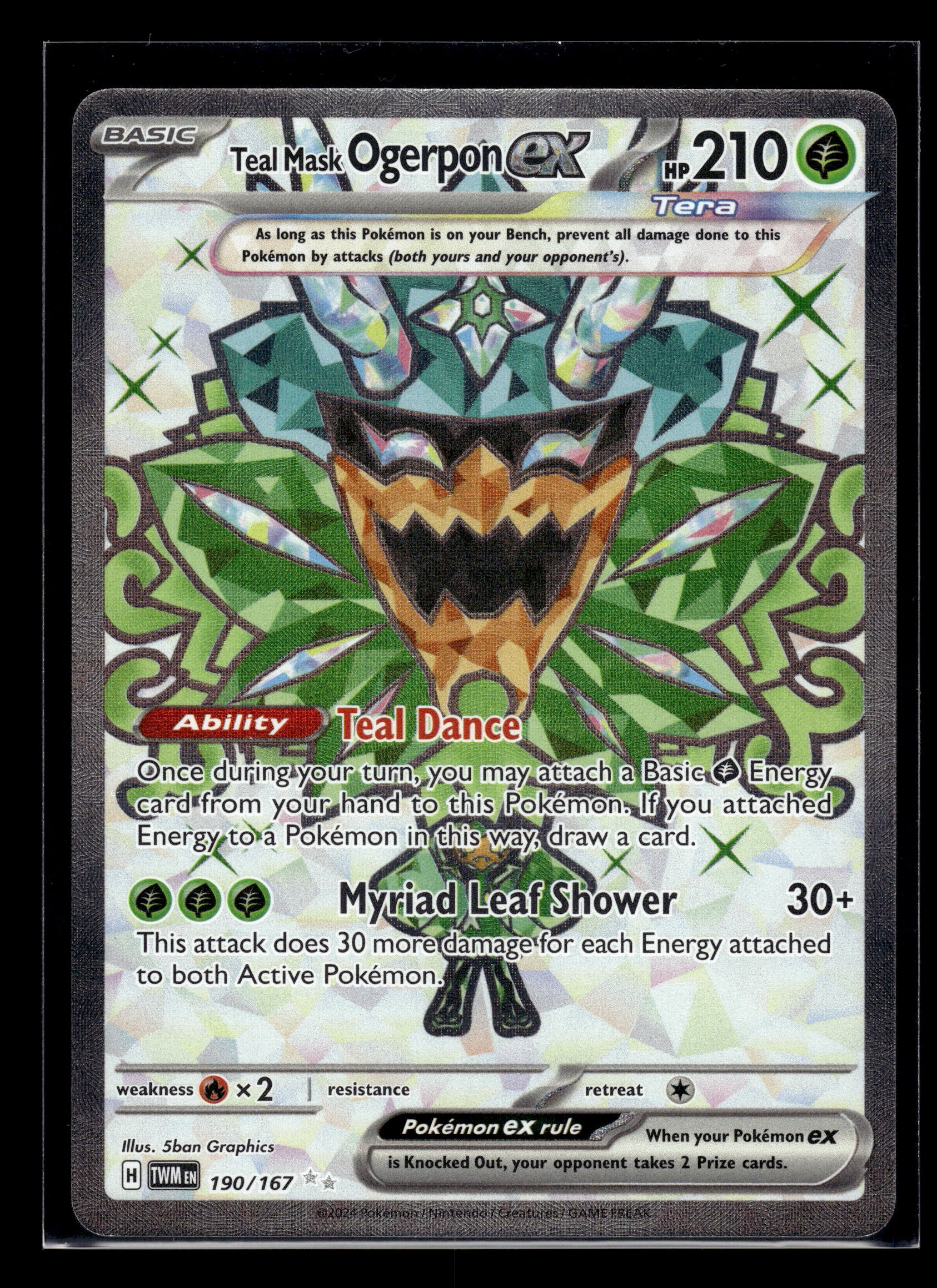 Teal Mask Ogerpon ex #190/167 Twilight Masquerade NM