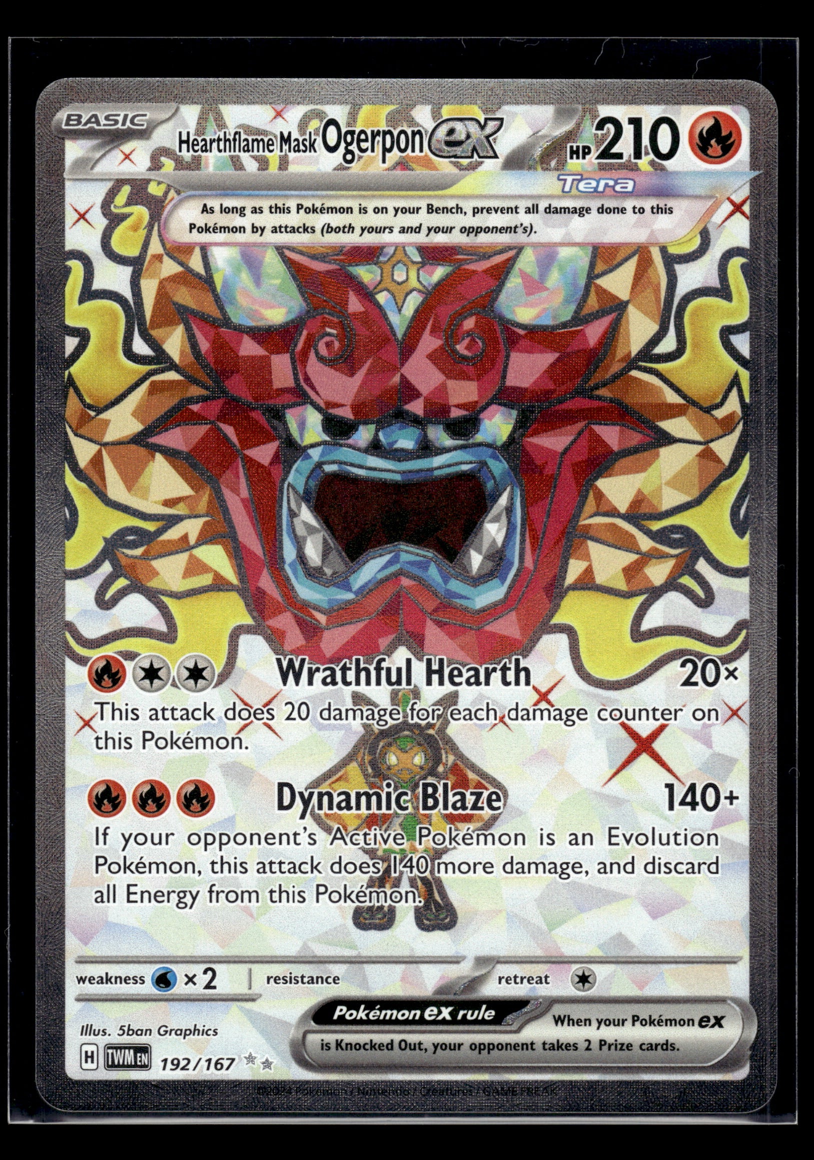 Hearthflame Mask Ogerpon ex #192/167 Twilight Masquerade VLP