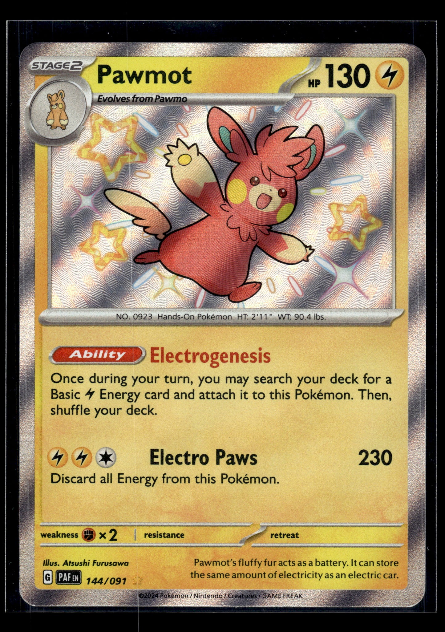 Pawmot #144/091 Paldean Fates NM